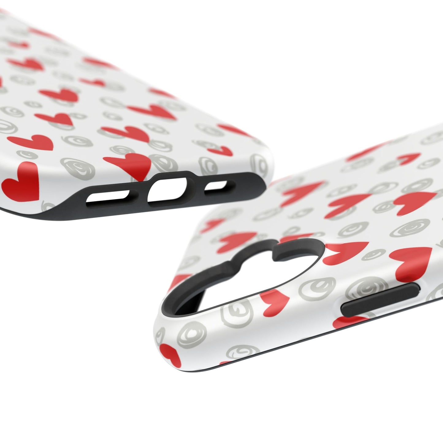 Red Hearts & Doodles – MagSafe Case - BOGO Cases