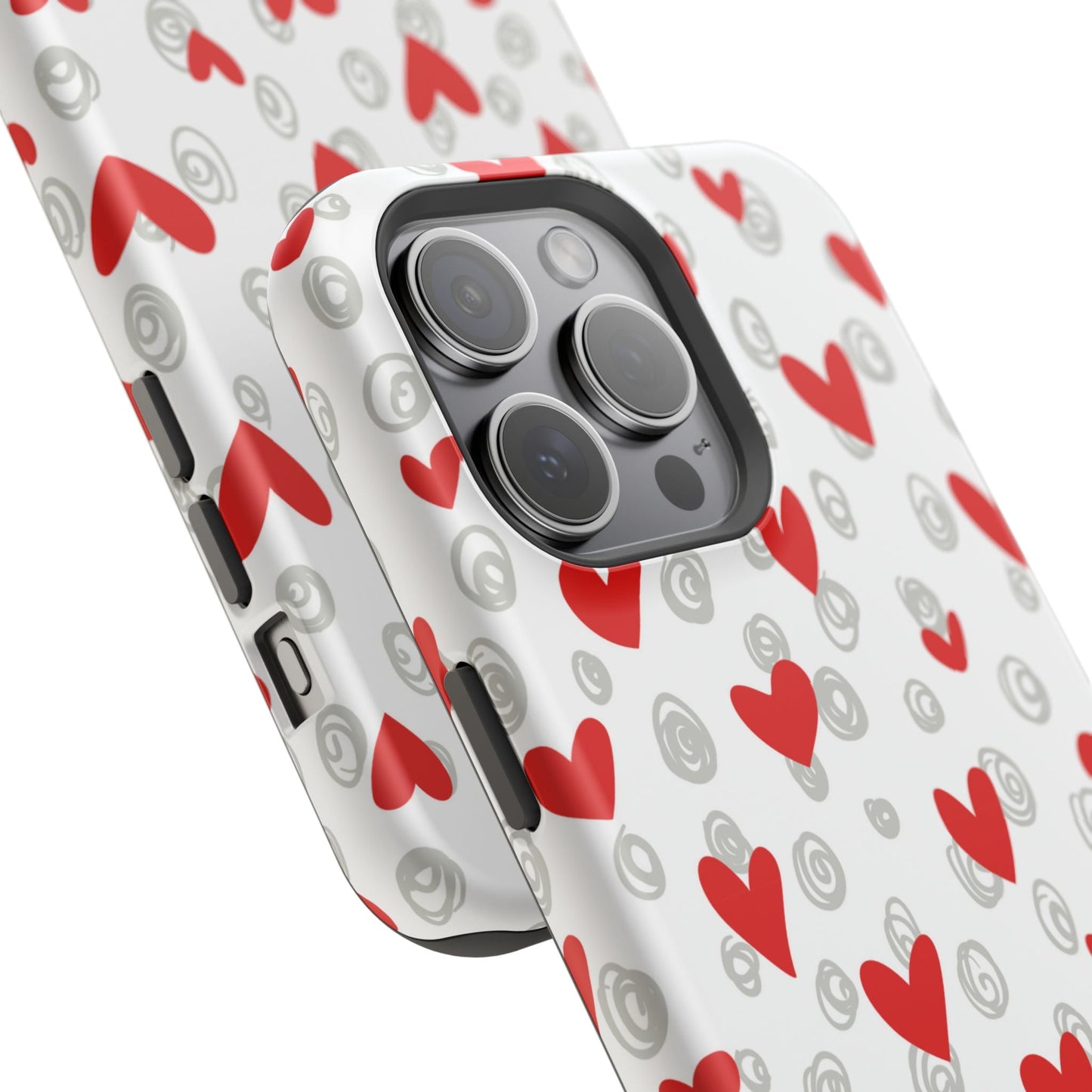Red Hearts & Doodles – MagSafe Case - BOGO Cases