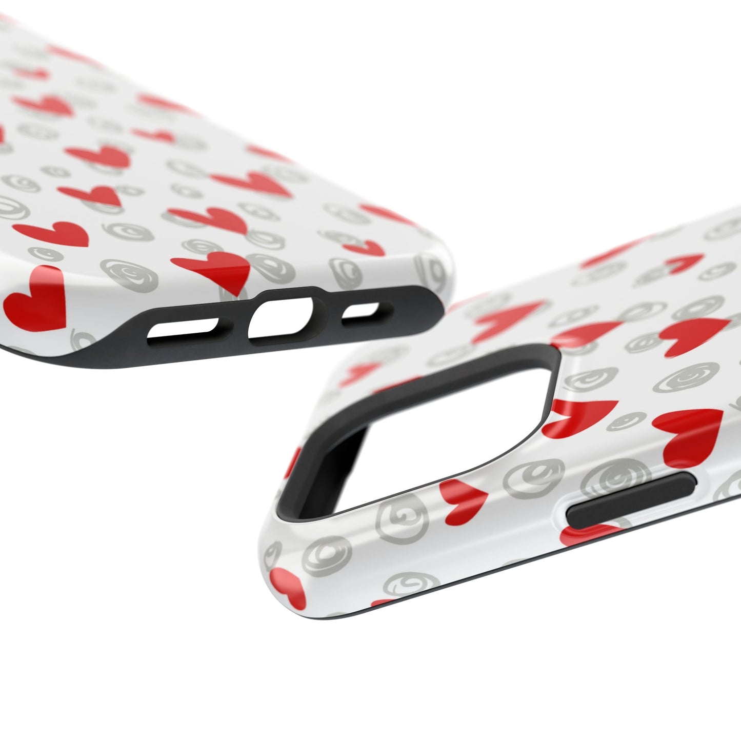 Red Hearts & Doodles – MagSafe Case - BOGO Cases