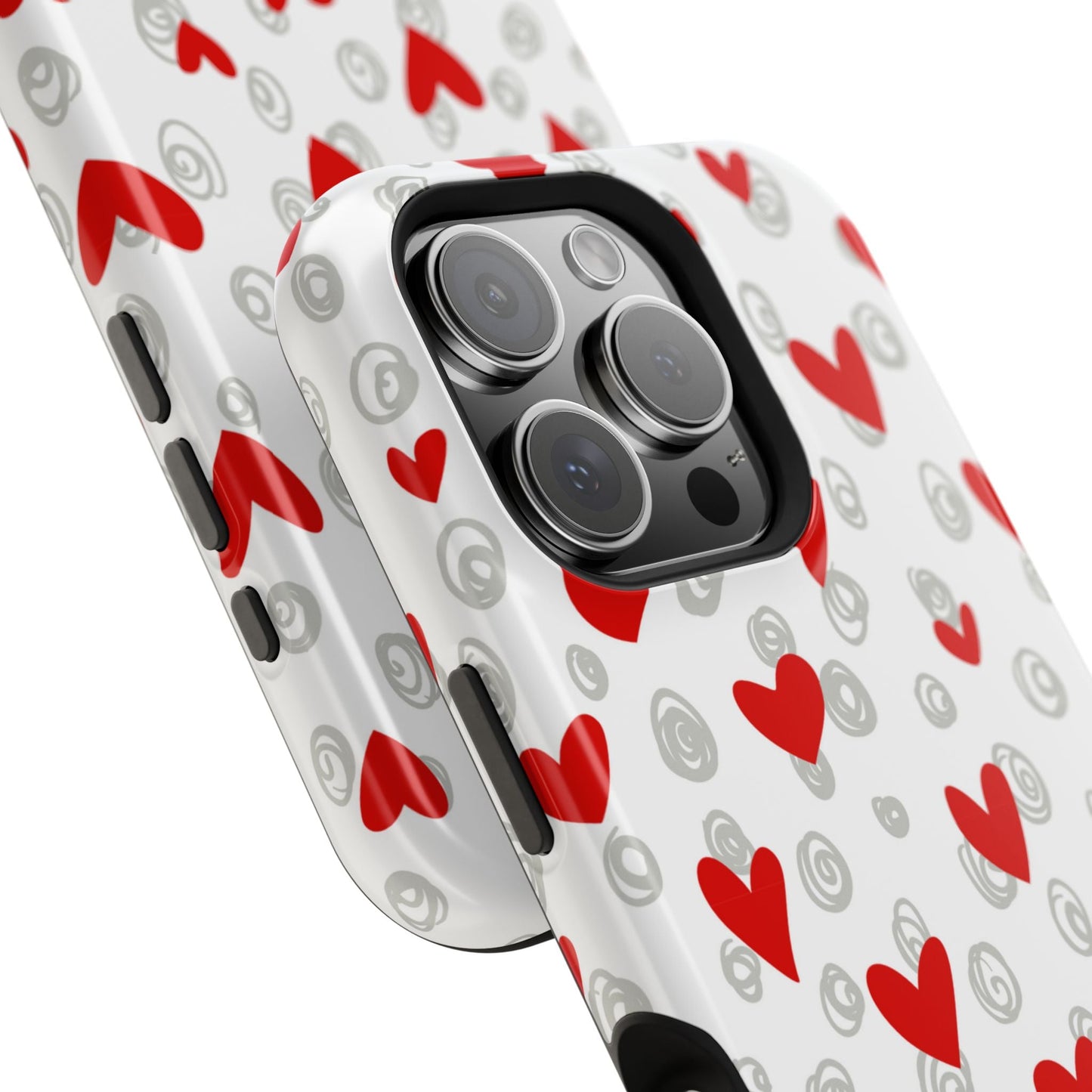 Red Hearts & Doodles – MagSafe Case - BOGO Cases