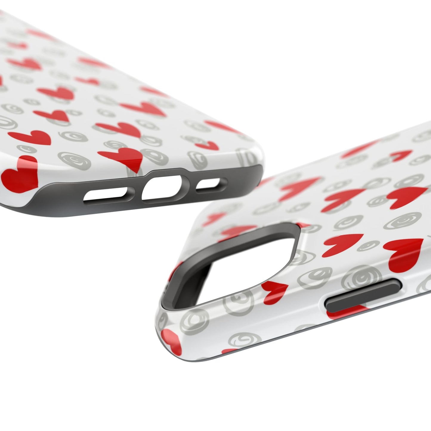 Red Hearts & Doodles – MagSafe Case - BOGO Cases