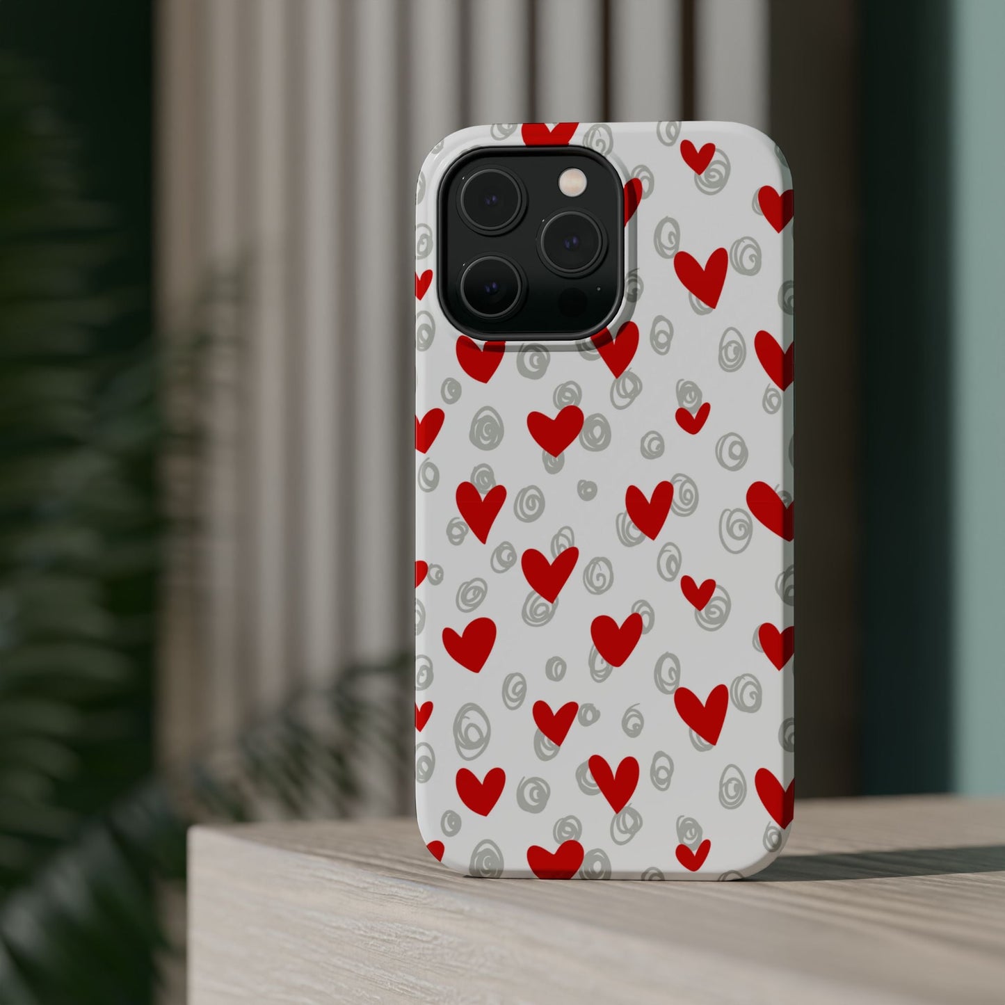 Red Hearts & Doodles – MagSafe Case - BOGO Cases
