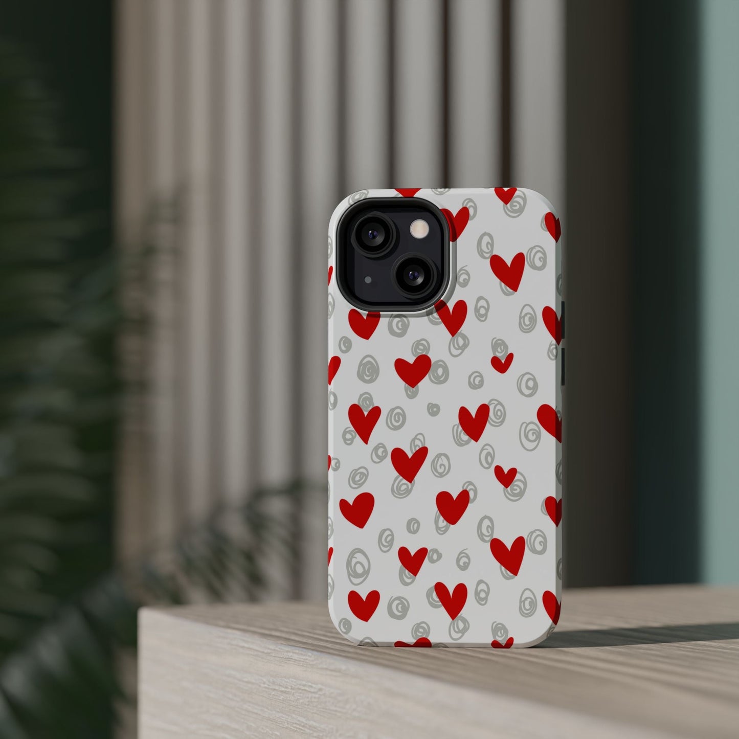 Red Hearts & Doodles – MagSafe Case - BOGO Cases