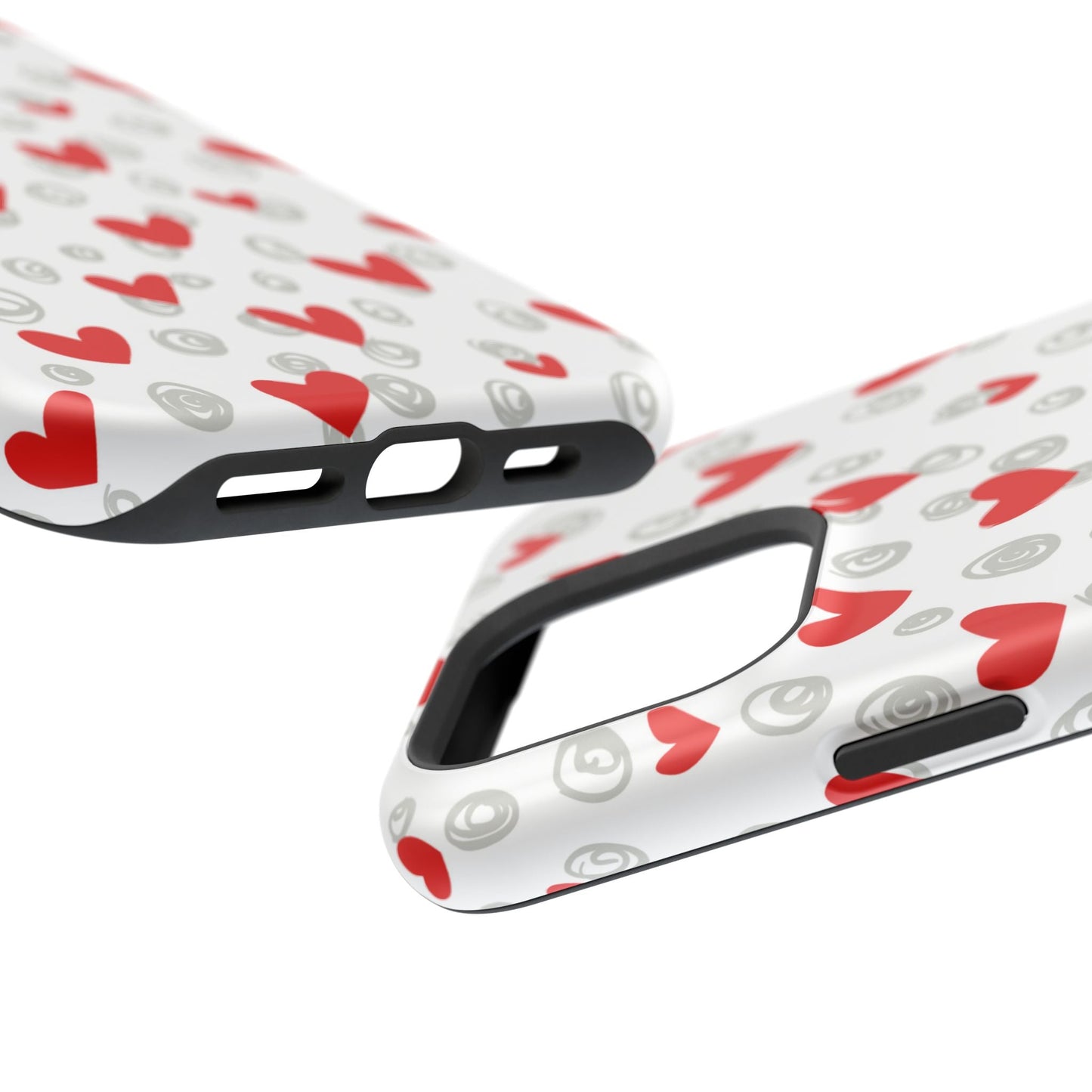 Red Hearts & Doodles – MagSafe Case - BOGO Cases
