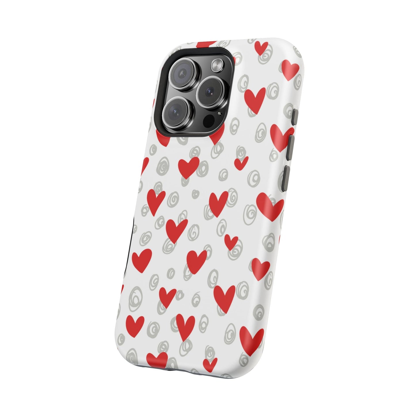 Red Hearts & Doodles – MagSafe Case - BOGO Cases