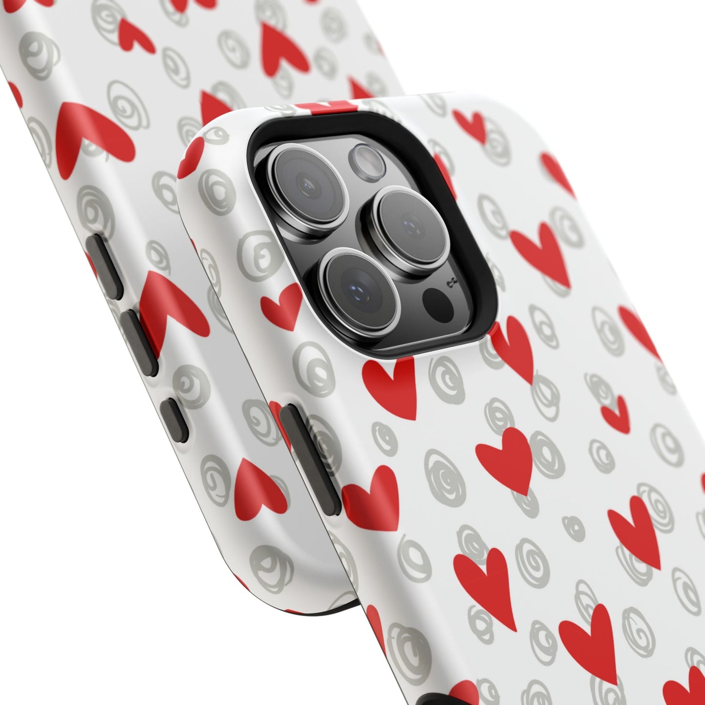 Red Hearts & Doodles – MagSafe Case - BOGO Cases