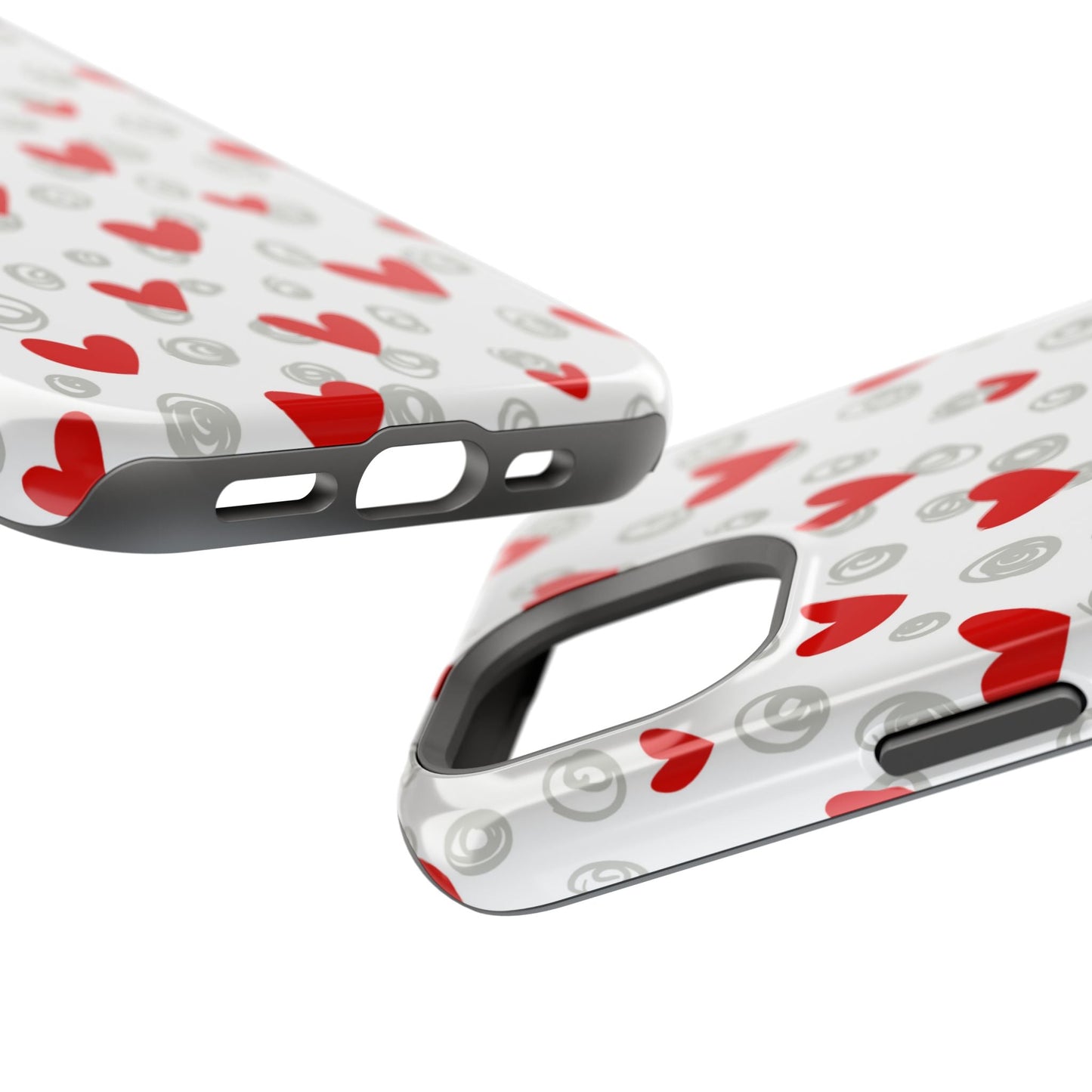 Red Hearts & Doodles – MagSafe Case - BOGO Cases