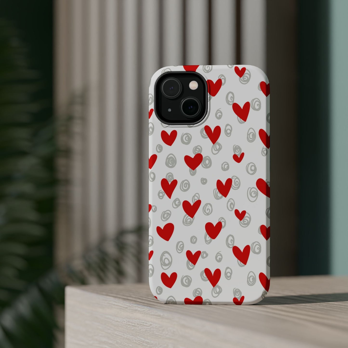 Red Hearts & Doodles – MagSafe Case - BOGO Cases