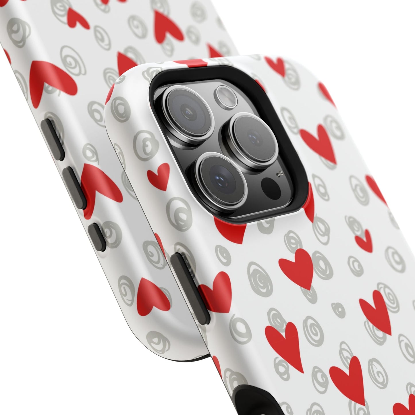 Red Hearts & Doodles – MagSafe Case - BOGO Cases
