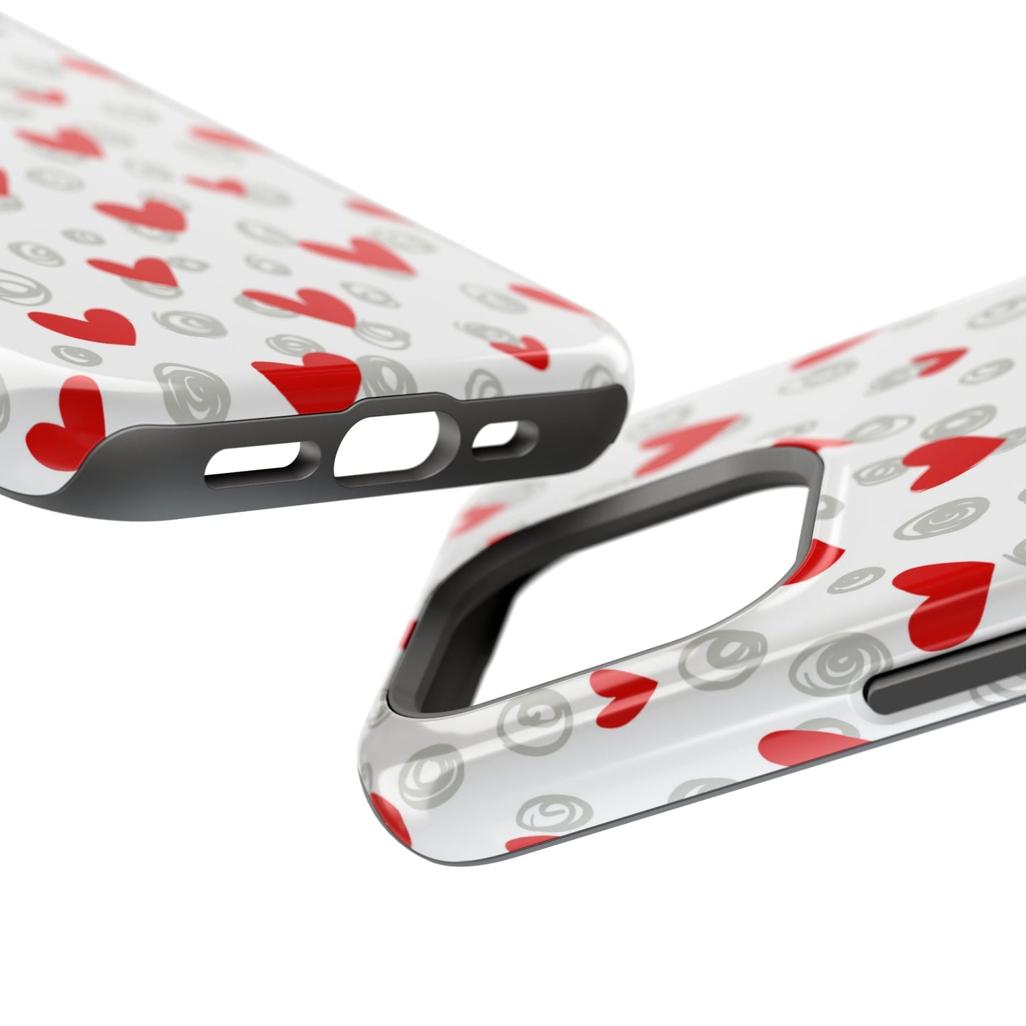 Red Hearts & Doodles – MagSafe Case - BOGO Cases