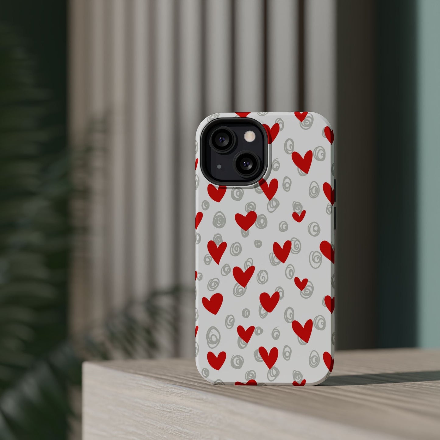 Red Hearts & Doodles – MagSafe Case - BOGO Cases