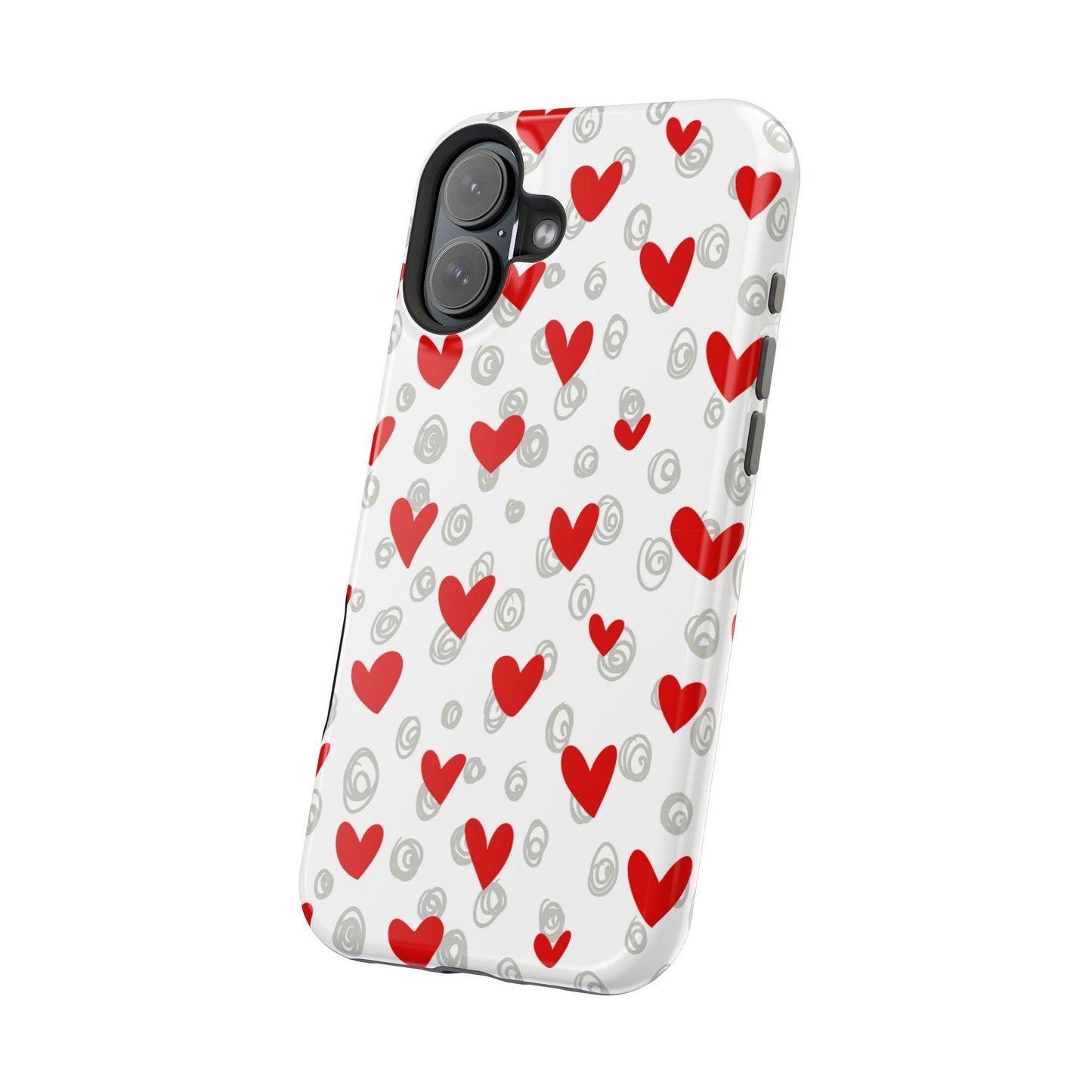 Red Hearts & Doodles – MagSafe Case - BOGO Cases