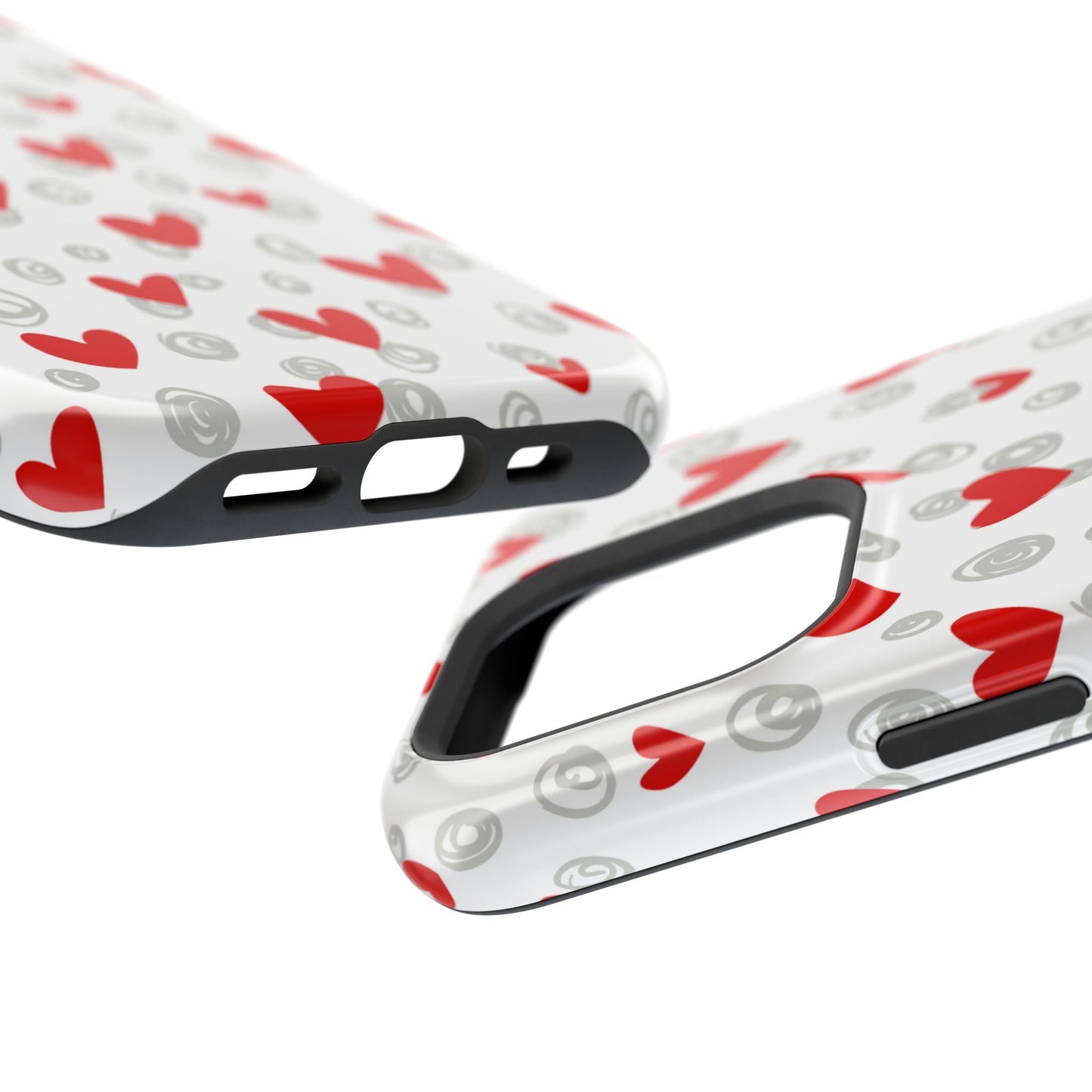 Red Hearts & Doodles – MagSafe Case - BOGO Cases