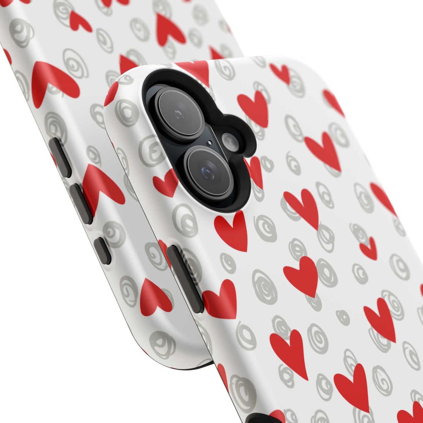 Red Hearts & Doodles – MagSafe Case - BOGO Cases