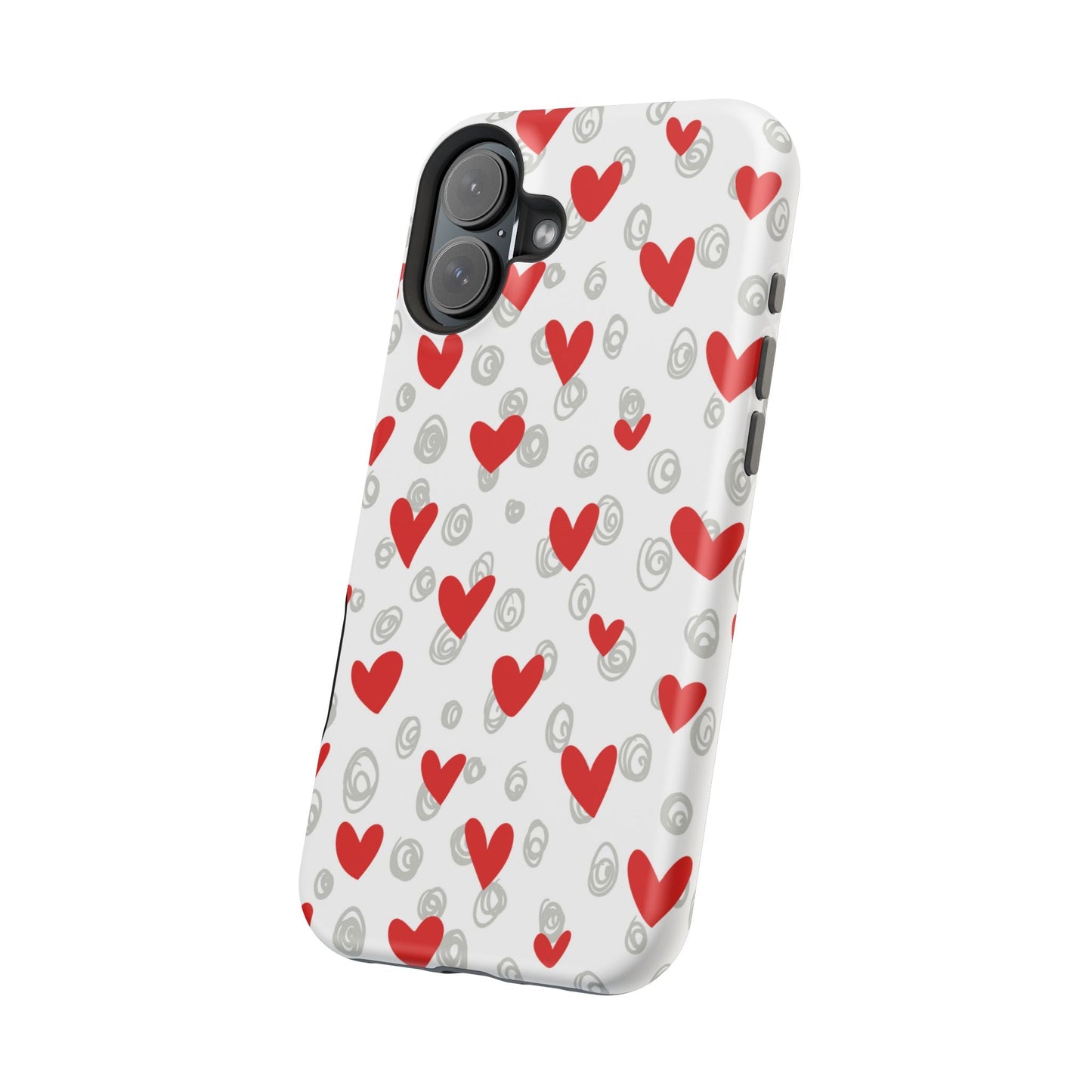 Red Hearts & Doodles – MagSafe Case - BOGO Cases