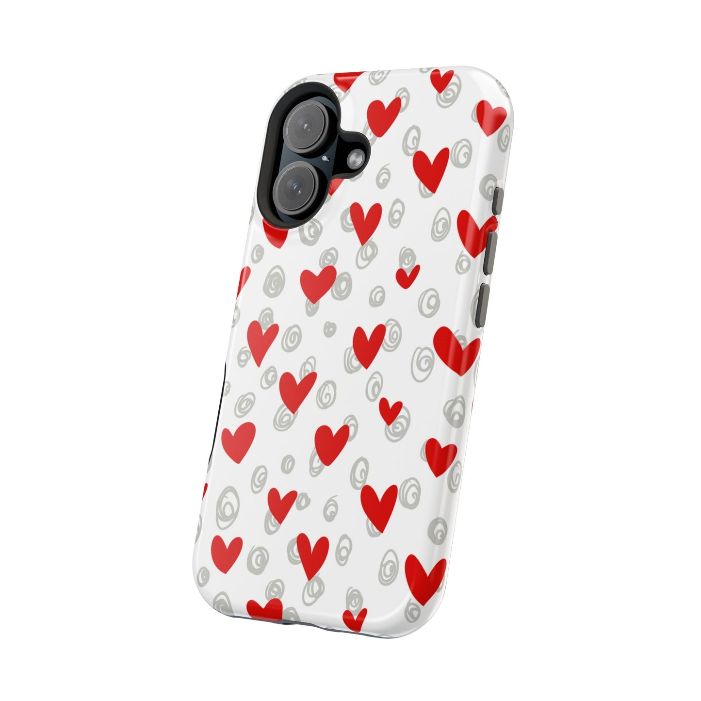 Red Hearts & Doodles – MagSafe Case - BOGO Cases