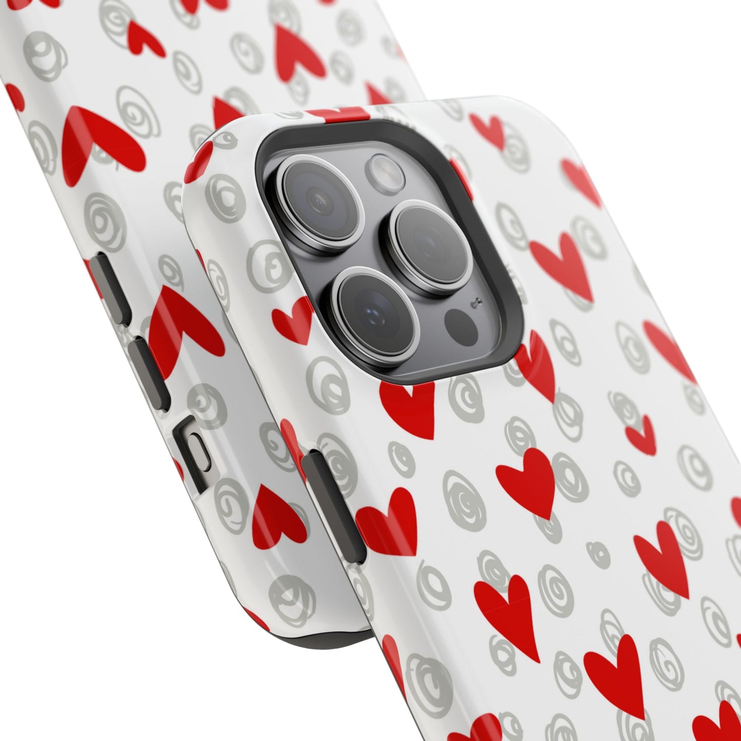 Red Hearts & Doodles – MagSafe Case - BOGO Cases