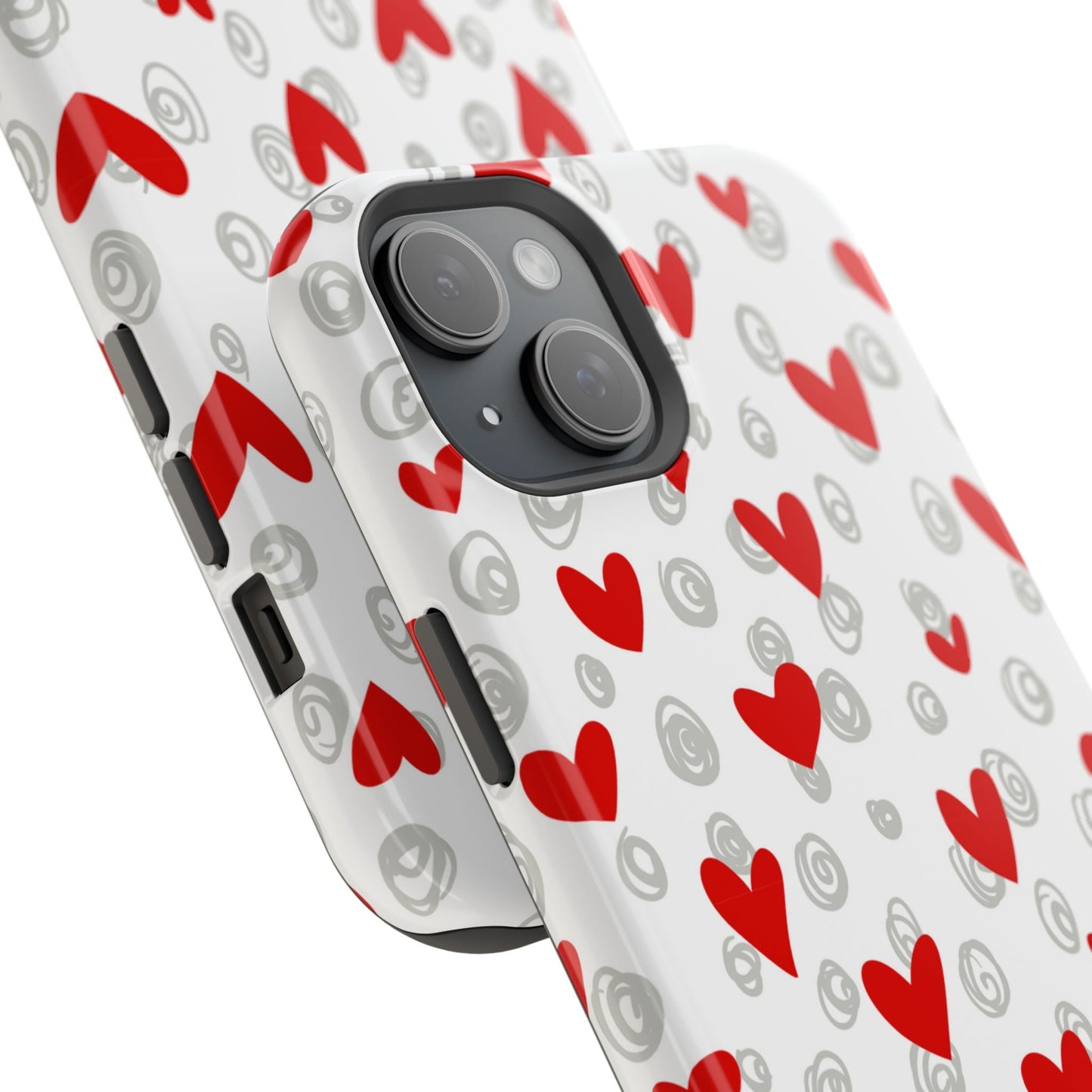 Red Hearts & Doodles – MagSafe Case - BOGO Cases