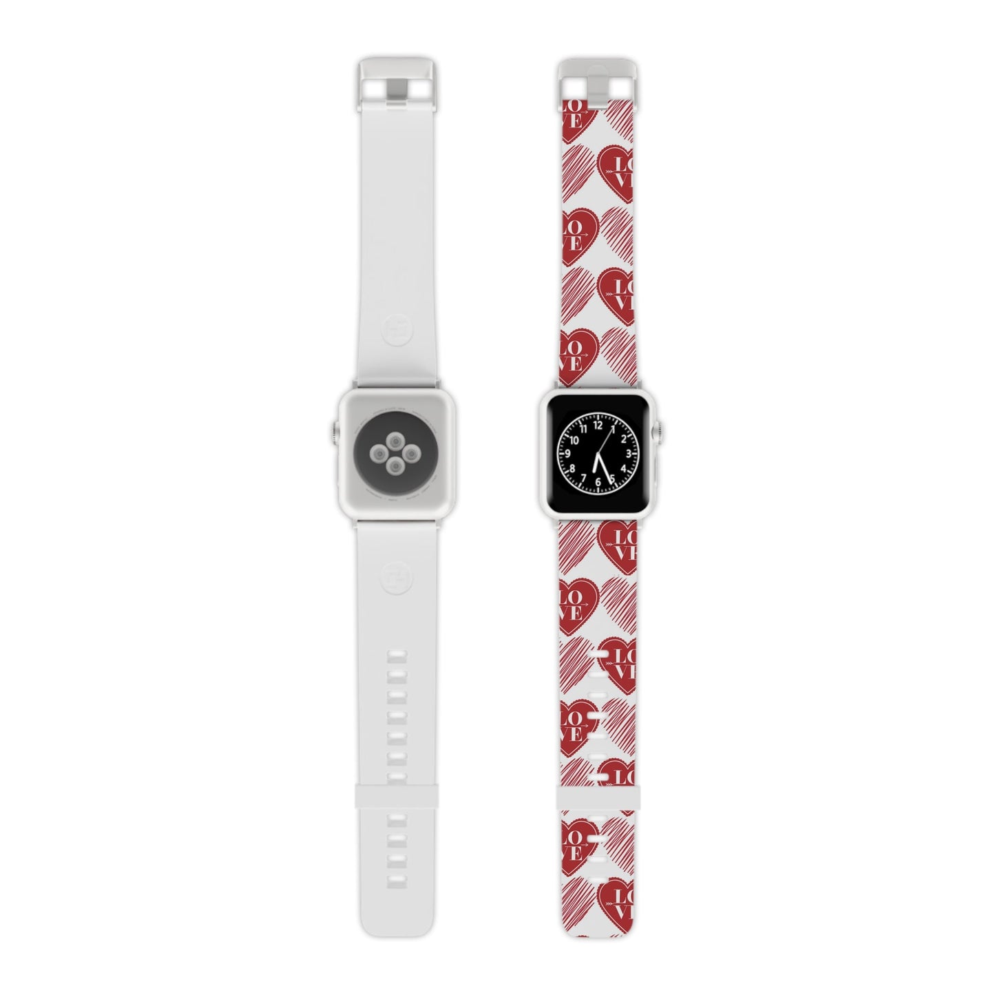 Red Love Heart Pattern Apple Watch Band - BOGO Cases