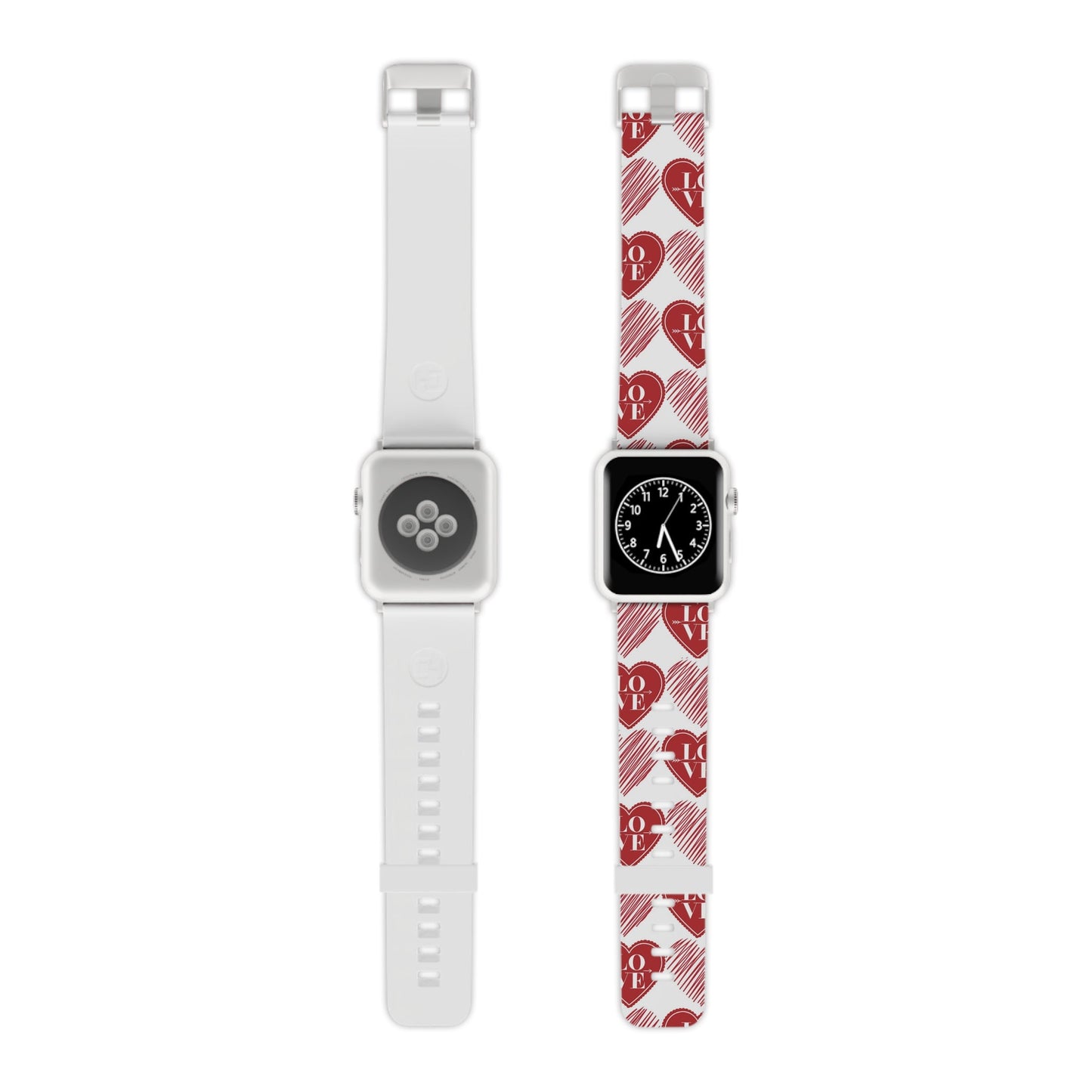 Red Love Heart Pattern Apple Watch Band - BOGO Cases