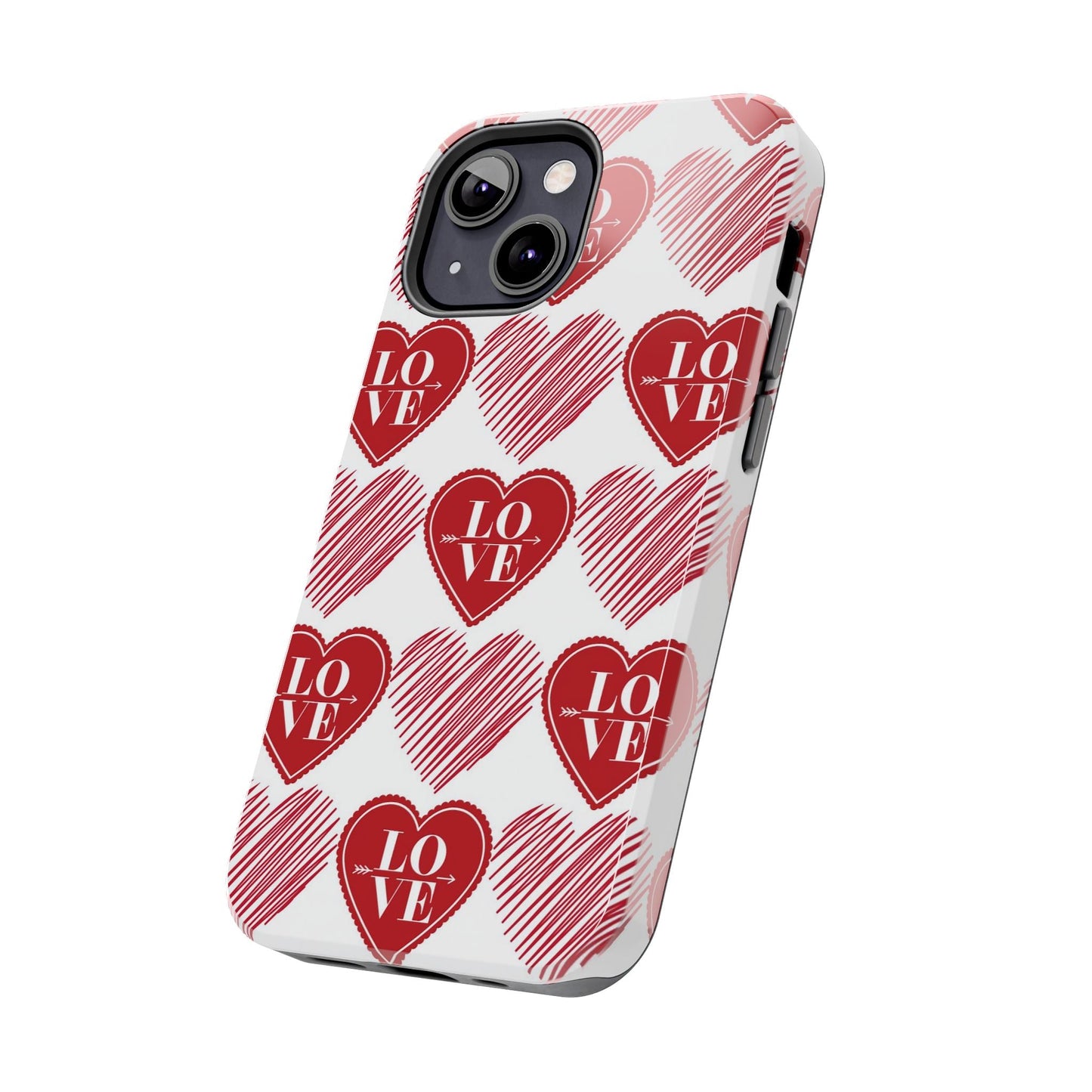 Red Love Heart Pattern – iPhone Series Case - BOGO Cases