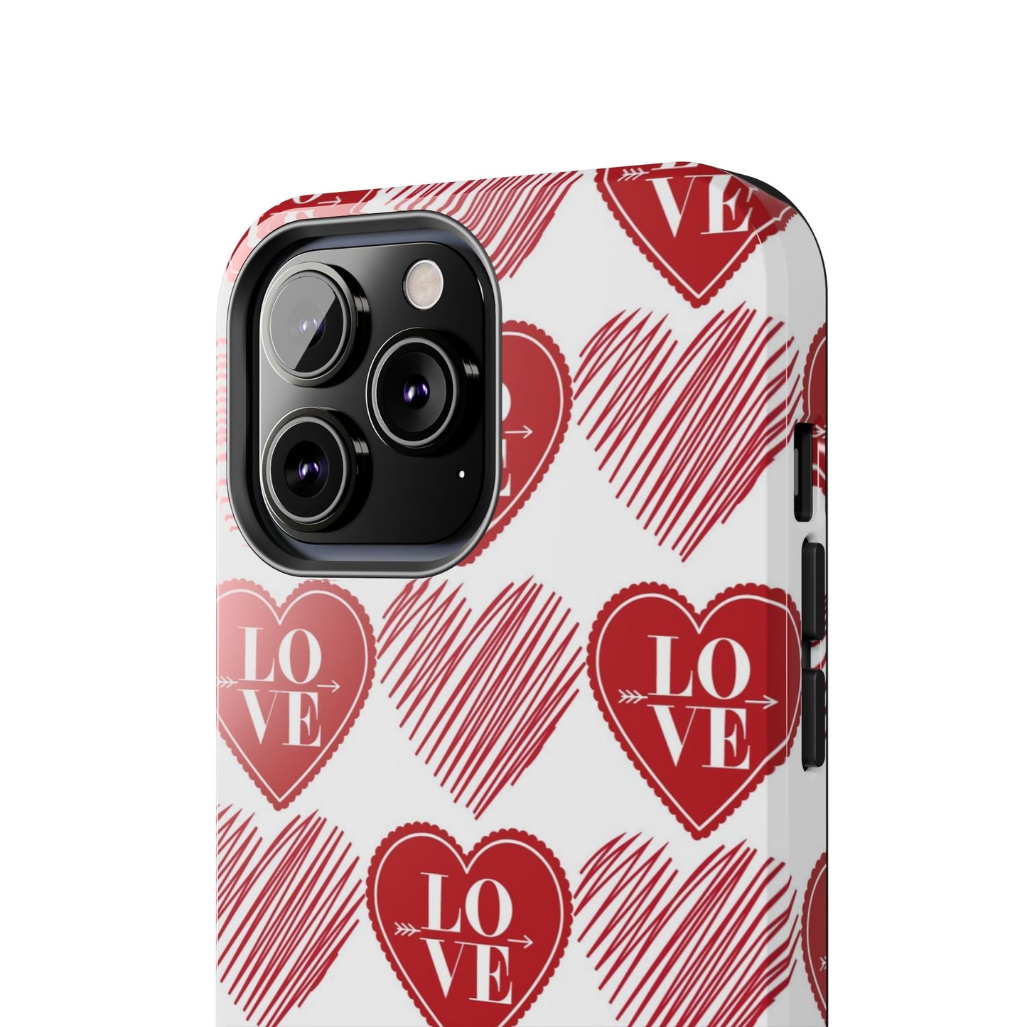 Red Love Heart Pattern – iPhone Series Case - BOGO Cases
