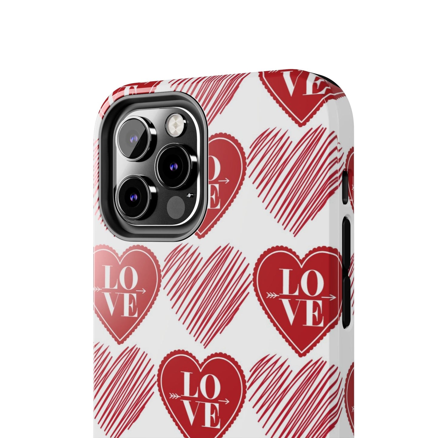 Red Love Heart Pattern – iPhone Series Case - BOGO Cases