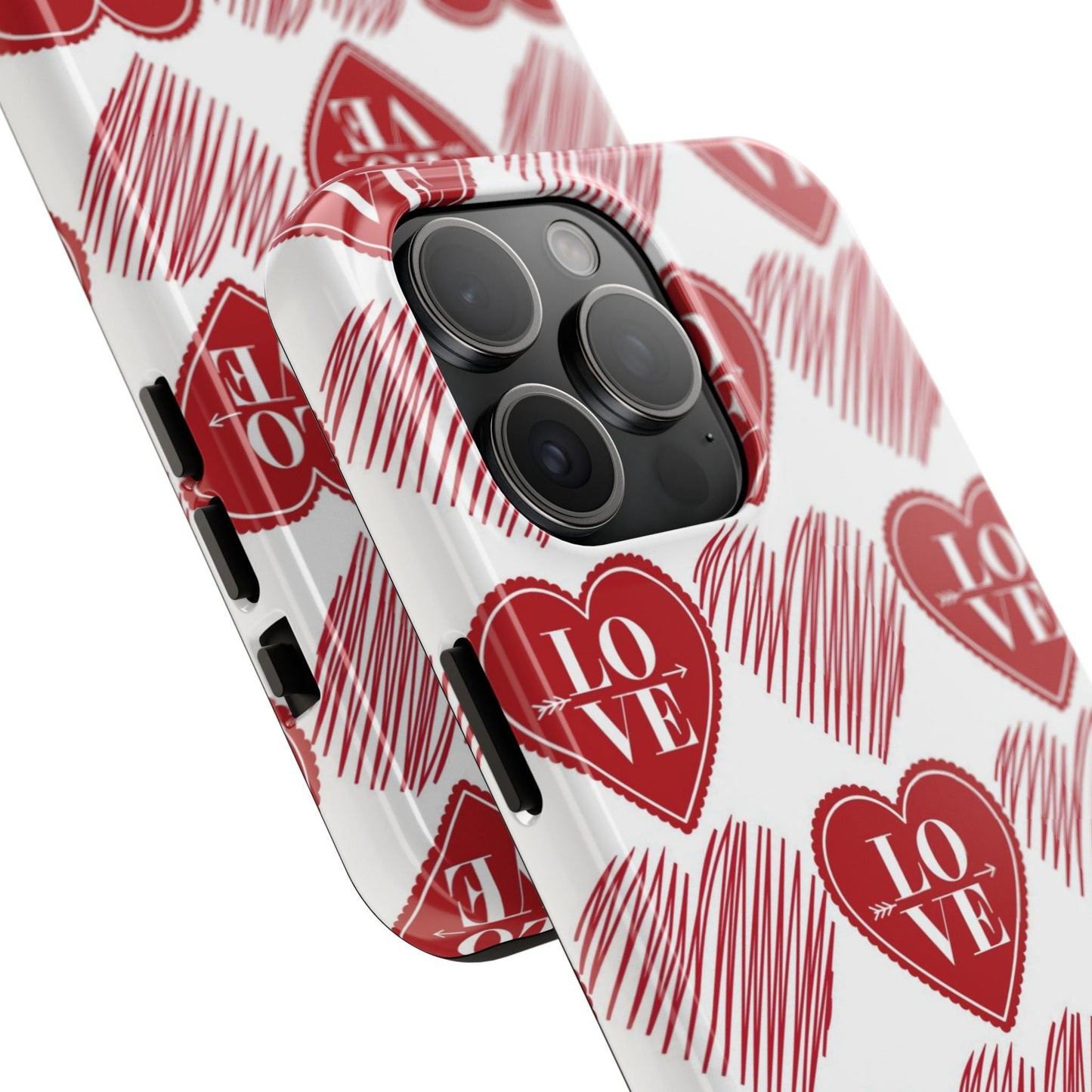 Red Love Heart Pattern – iPhone Series Case - BOGO Cases
