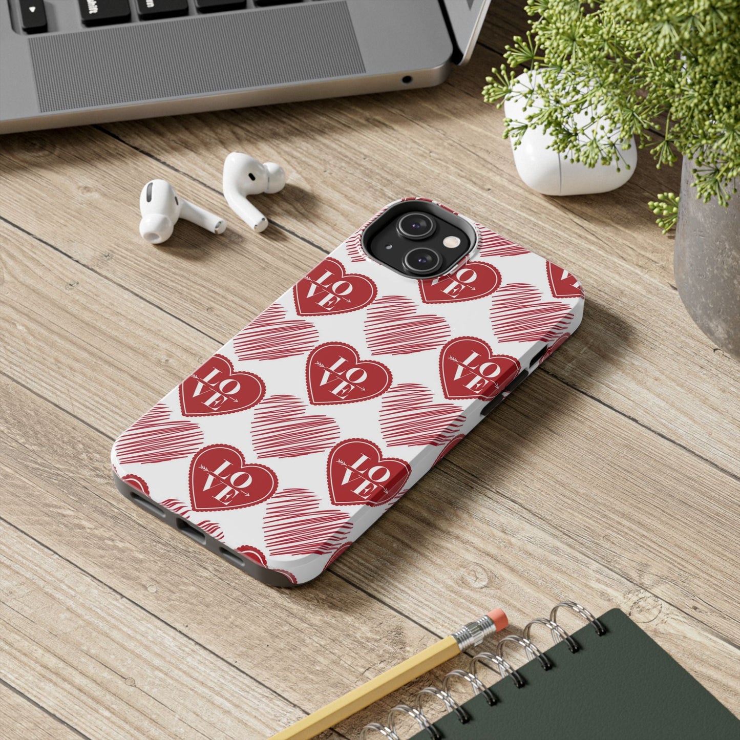 Red Love Heart Pattern – iPhone Series Case - BOGO Cases