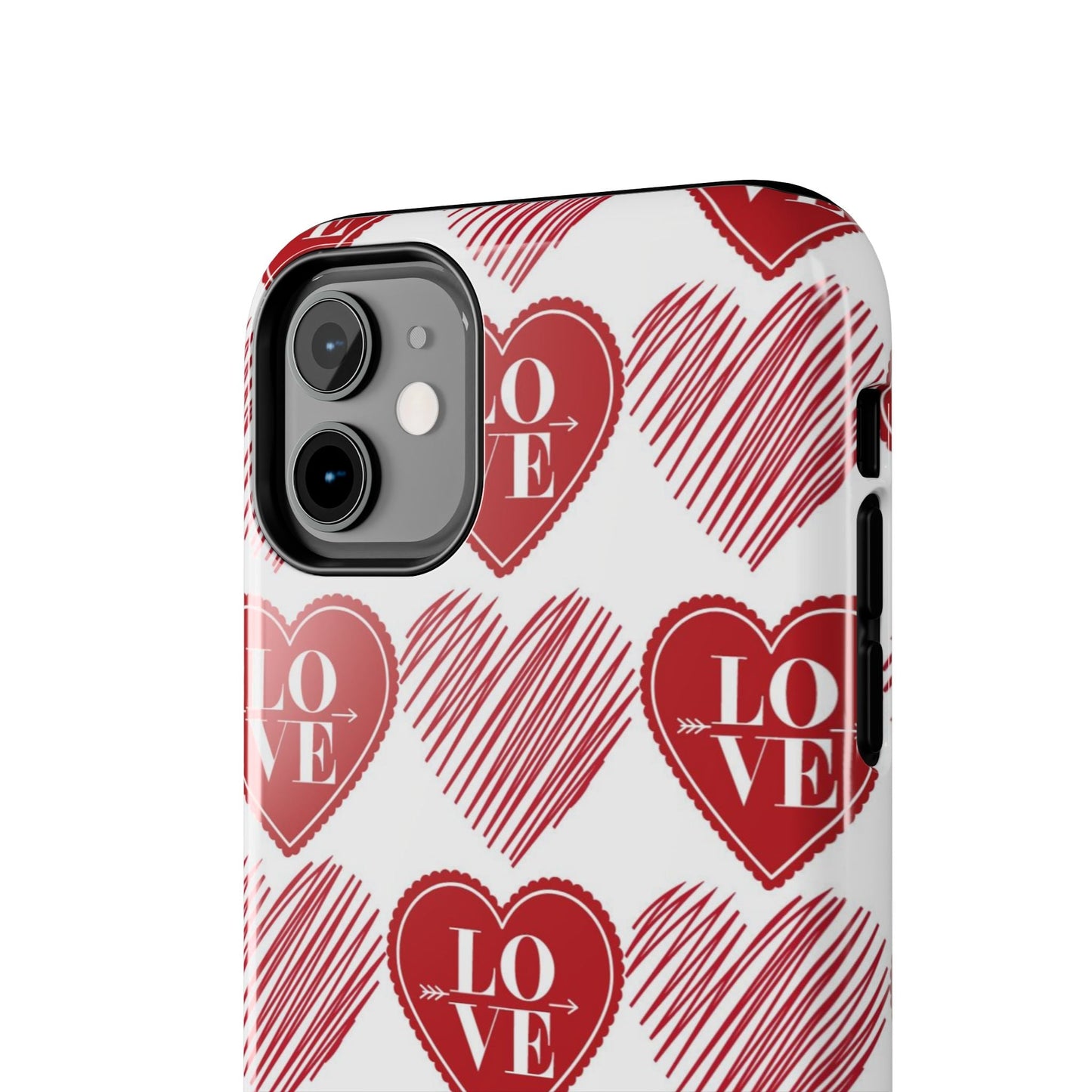 Red Love Heart Pattern – iPhone Series Case - BOGO Cases