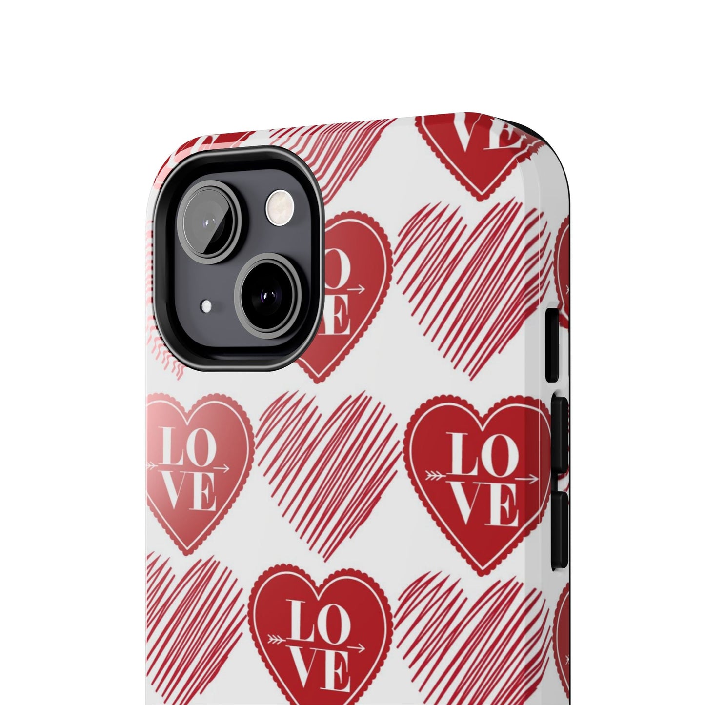 Red Love Heart Pattern – iPhone Series Case - BOGO Cases