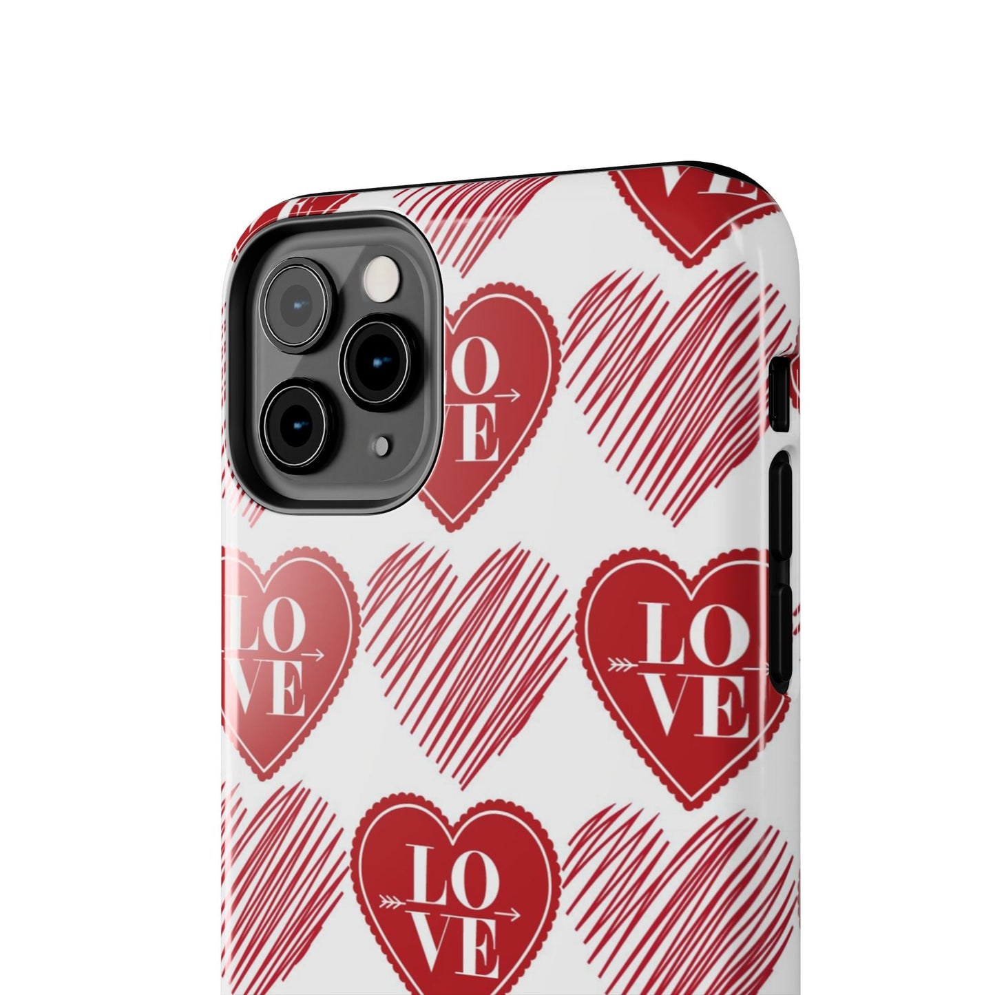 Red Love Heart Pattern – iPhone Series Case - BOGO Cases
