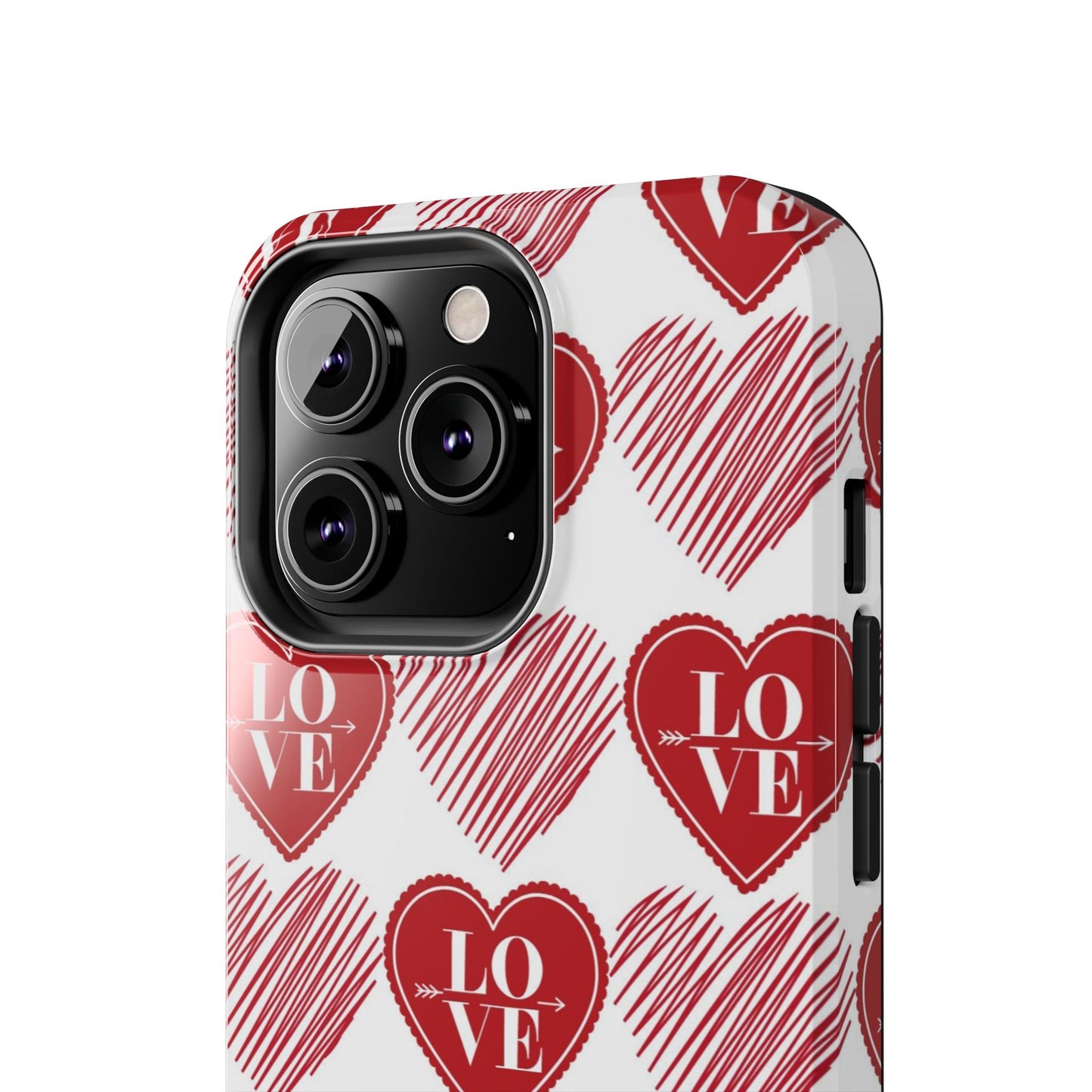 Red Love Heart Pattern – iPhone Series Case - BOGO Cases