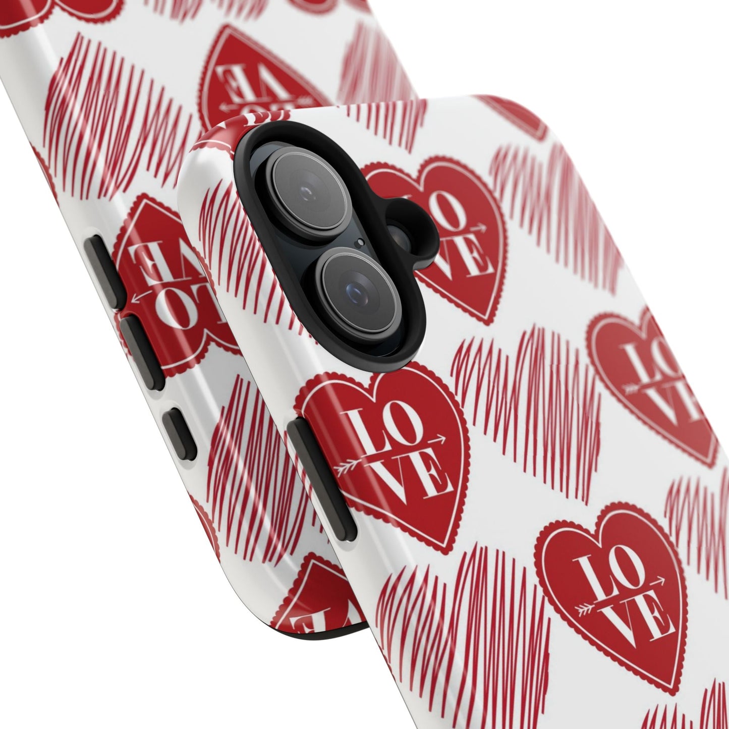 Red Love Heart Pattern – iPhone Series Case - BOGO Cases