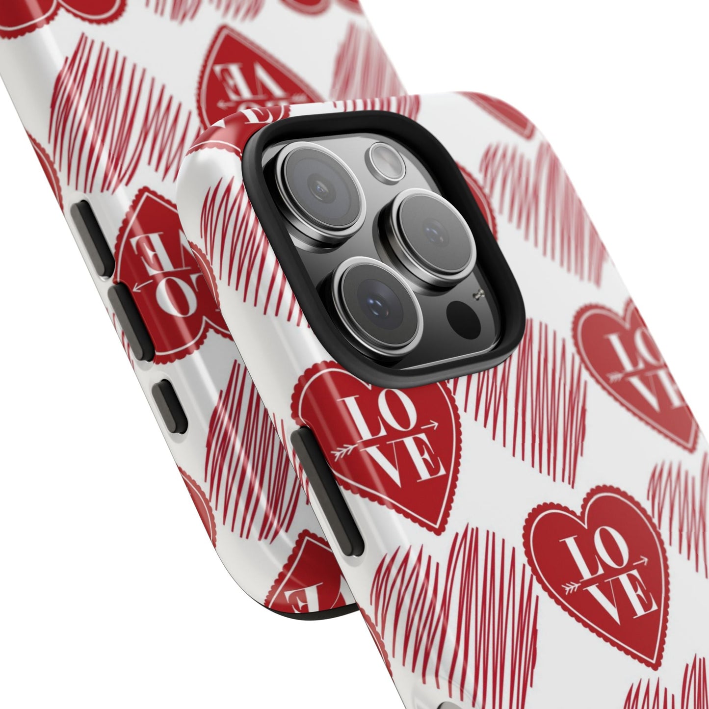 Red Love Heart Pattern – iPhone Series Case - BOGO Cases