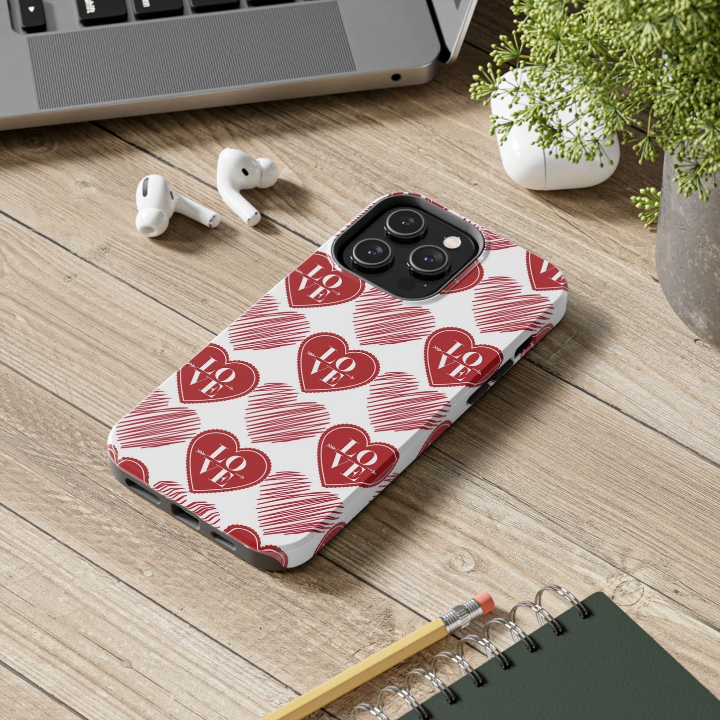 Red Love Heart Pattern – iPhone Series Case - BOGO Cases