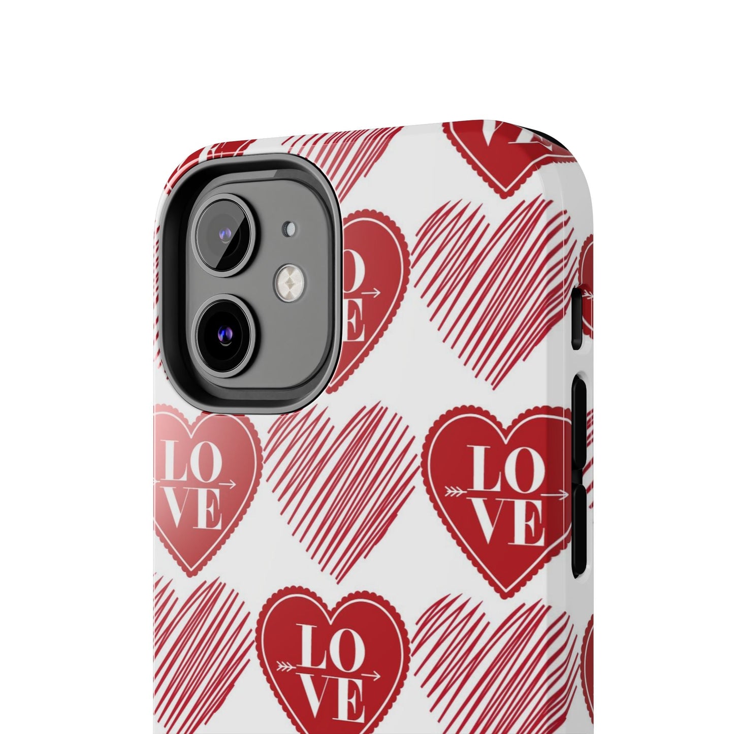 Red Love Heart Pattern – iPhone Series Case - BOGO Cases