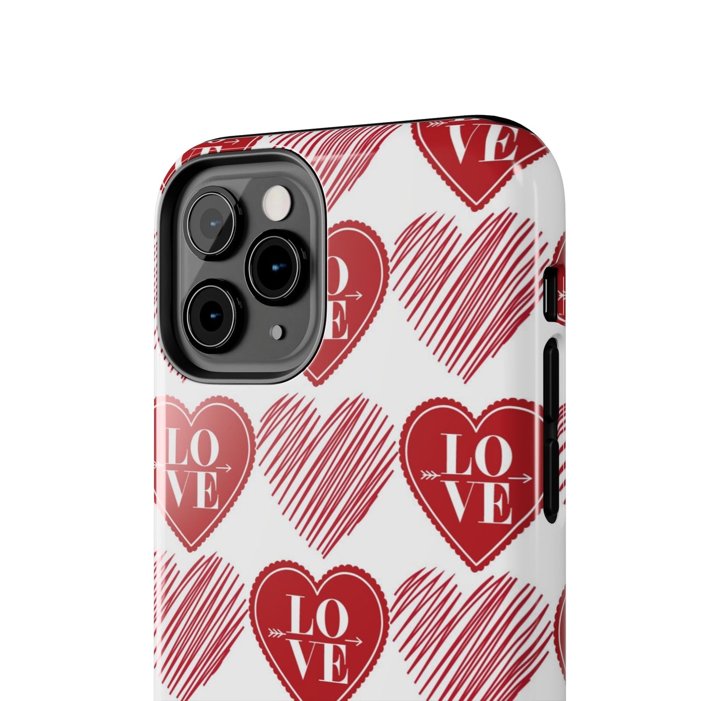 Red Love Heart Pattern – iPhone Series Case - BOGO Cases