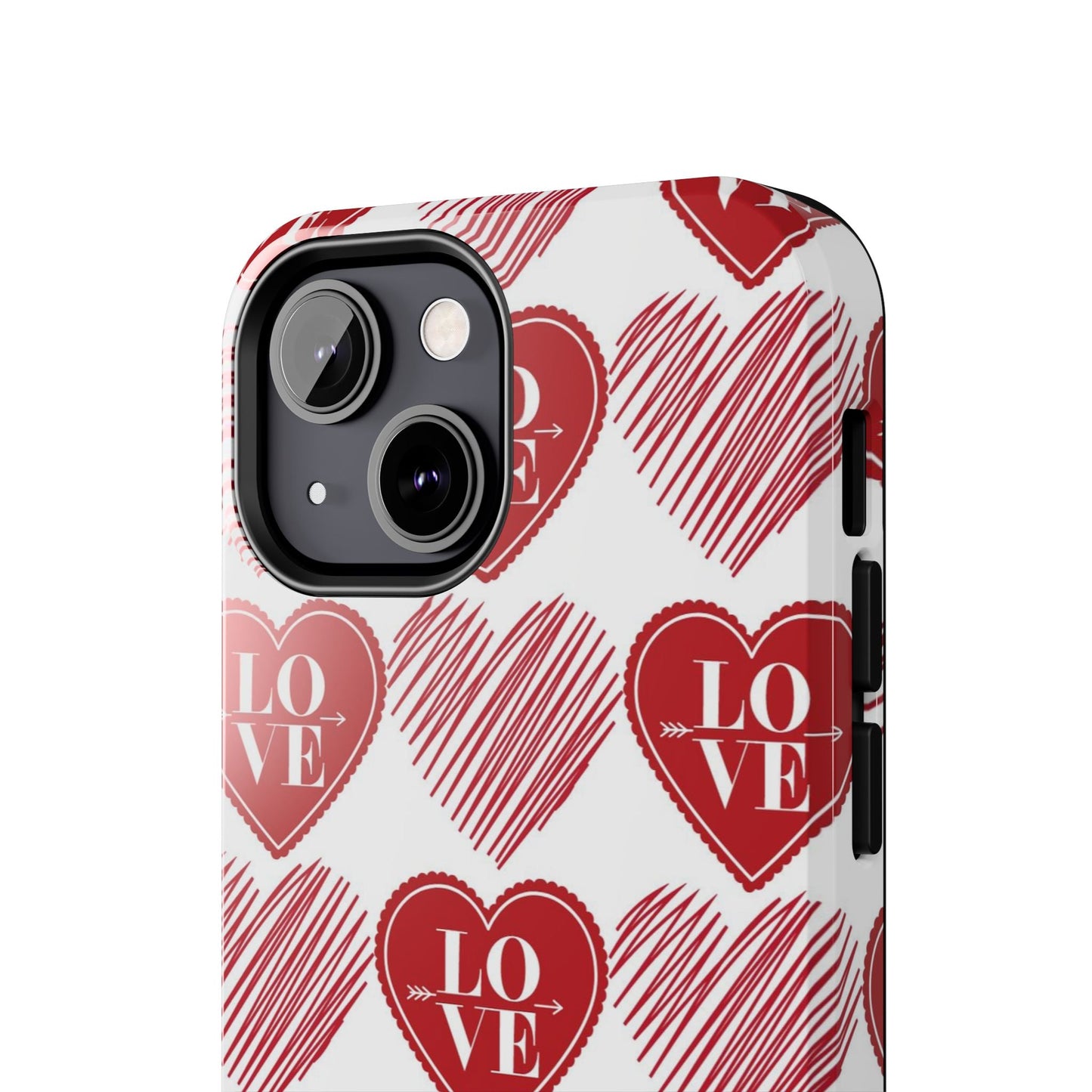 Red Love Heart Pattern – iPhone Series Case - BOGO Cases
