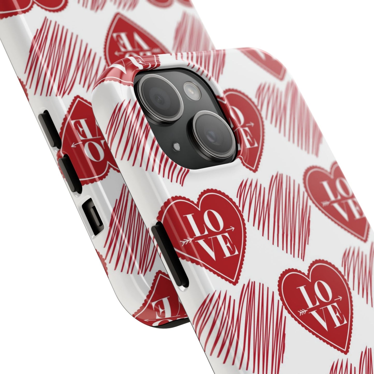 Red Love Heart Pattern – iPhone Series Case - BOGO Cases