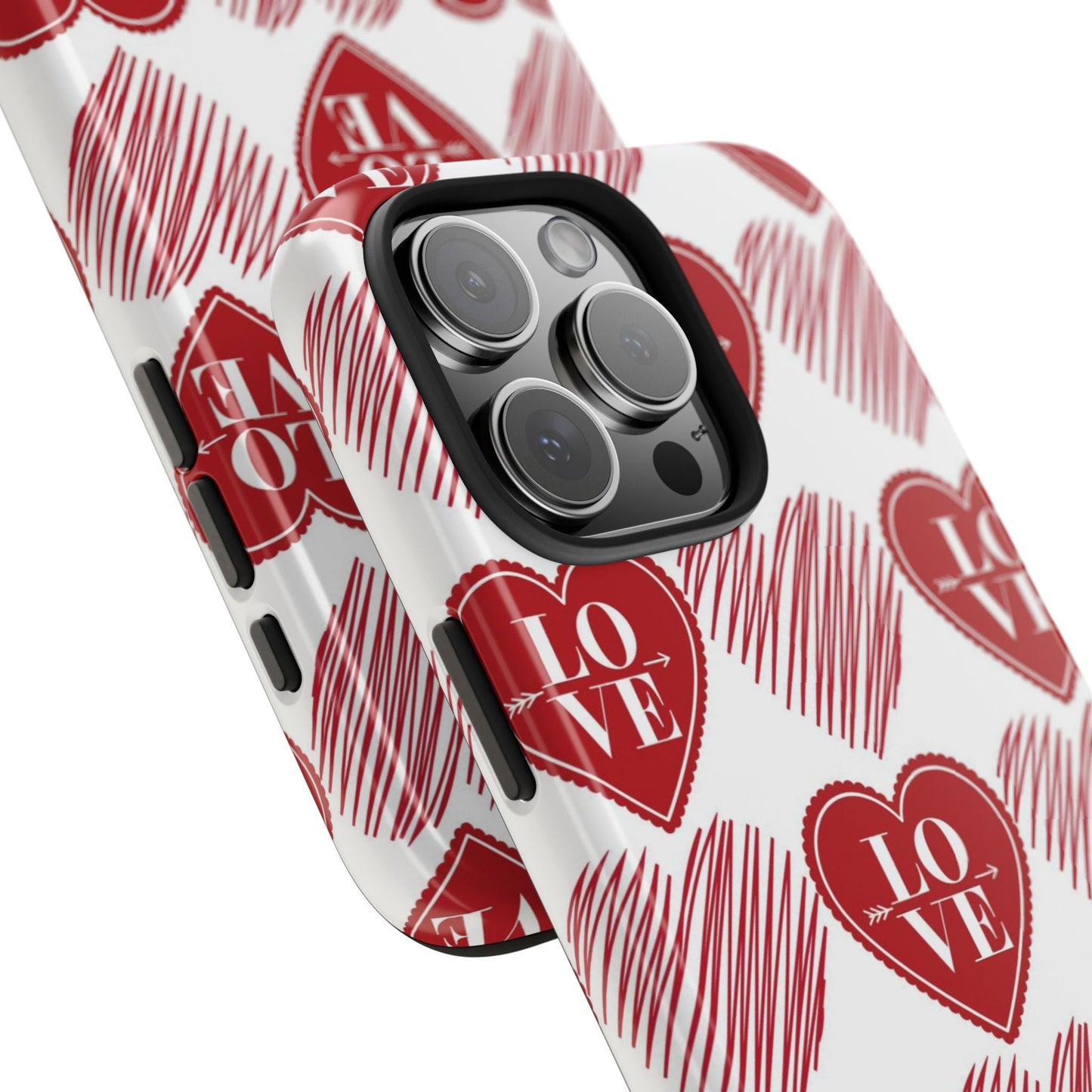 Red Love Heart Pattern – iPhone Series Case - BOGO Cases