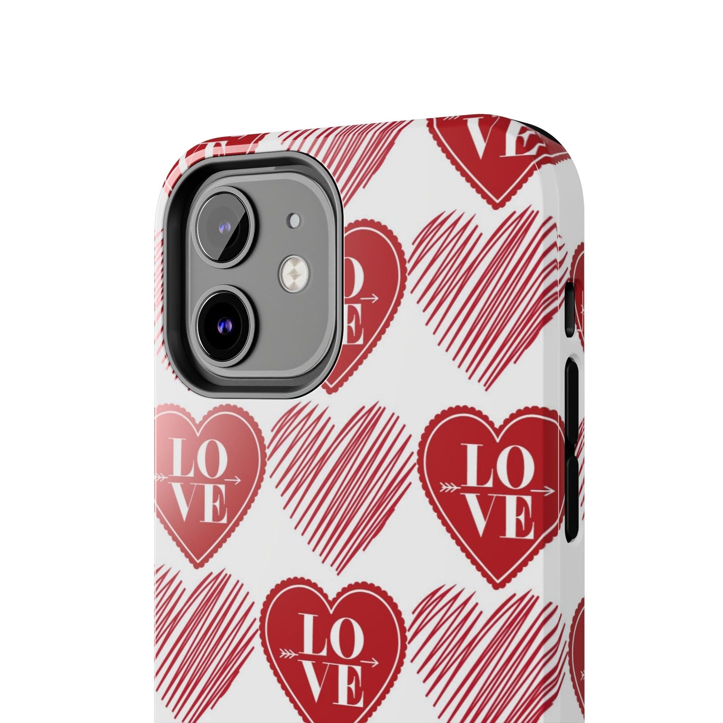 Red Love Heart Pattern – iPhone Series Case - BOGO Cases
