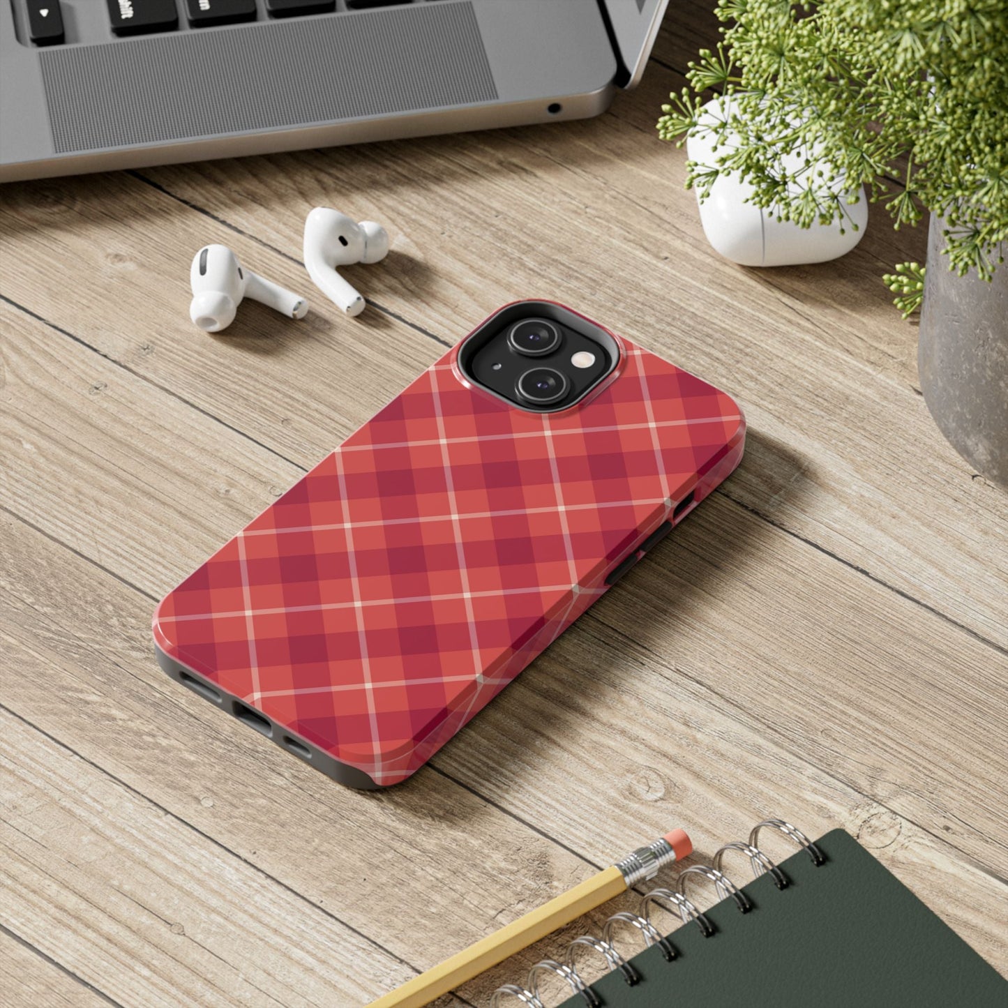 Red Plaid Crisscross – iPhone Series Case - BOGO Cases