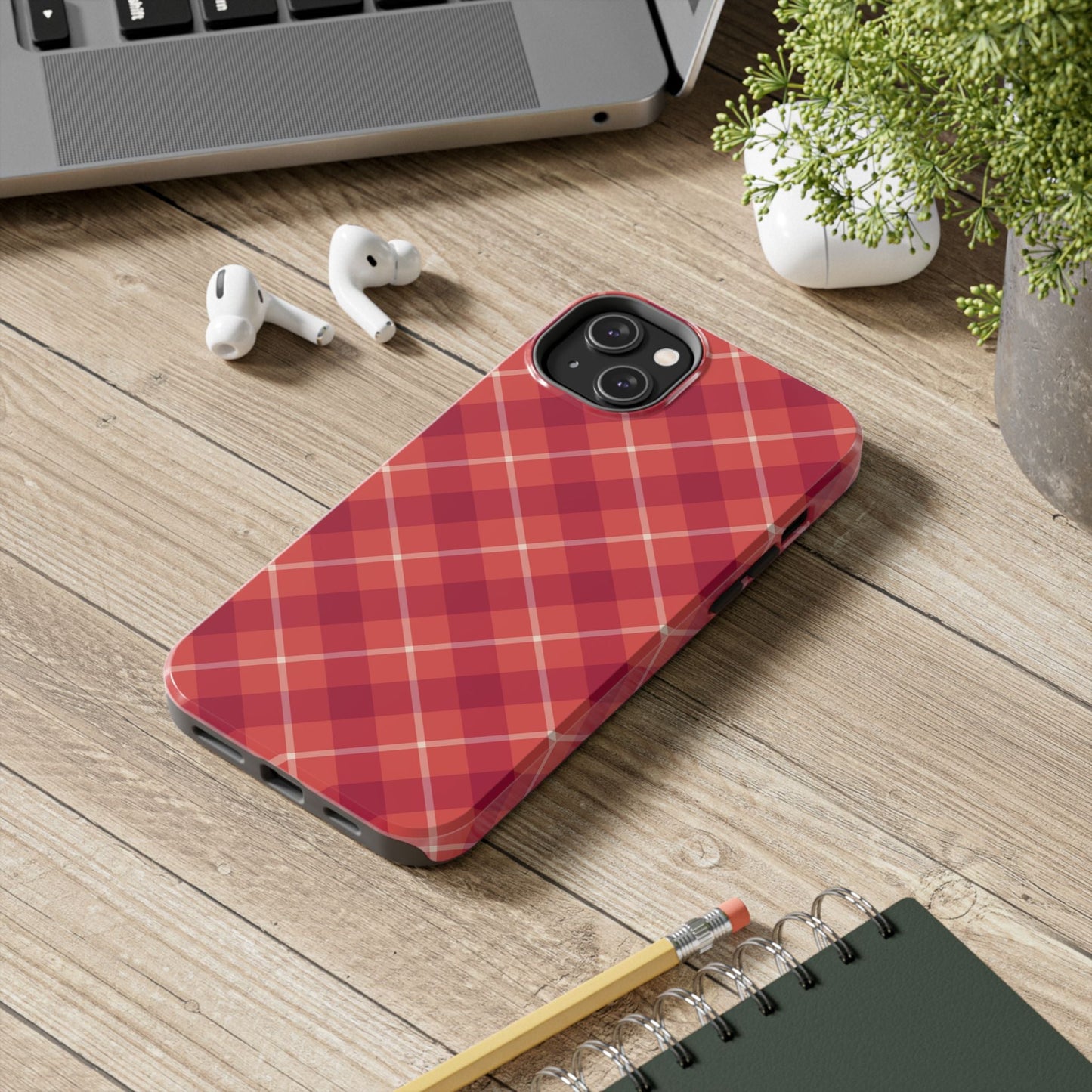 Red Plaid Crisscross – iPhone Series Case - BOGO Cases