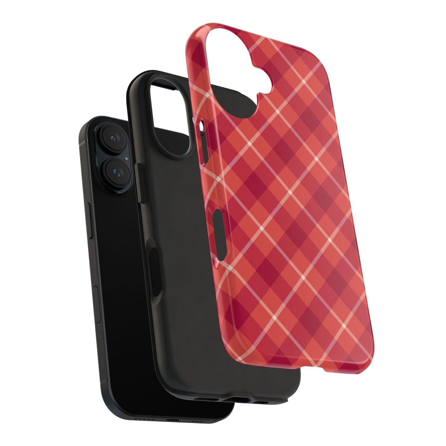 Red Plaid Crisscross – iPhone Series Case - BOGO Cases