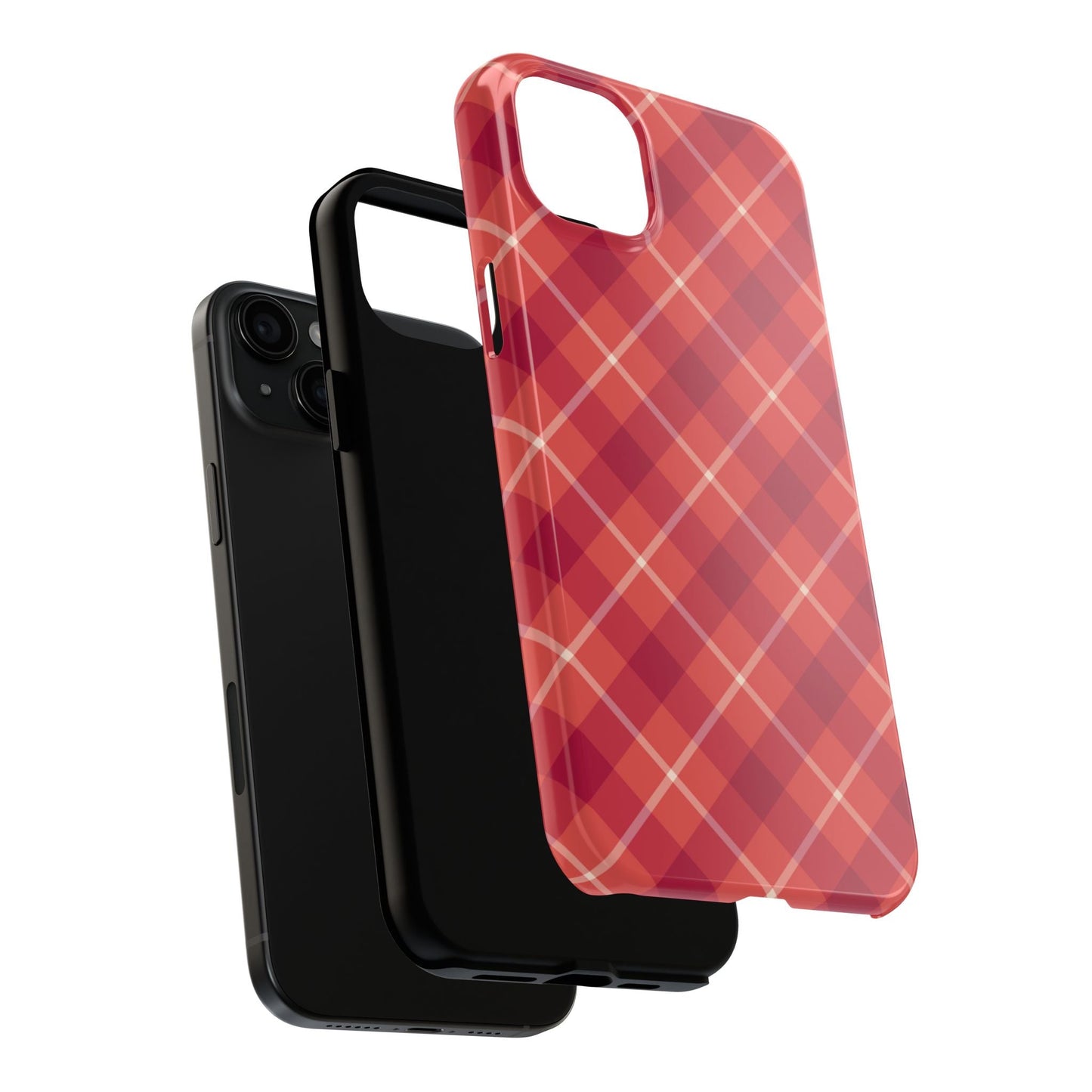 Red Plaid Crisscross – iPhone Series Case - BOGO Cases