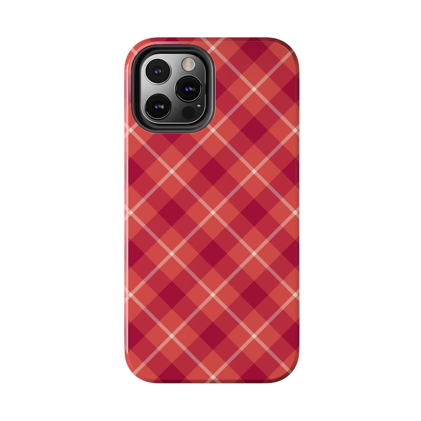 Red Plaid Crisscross – iPhone Series Case - BOGO Cases