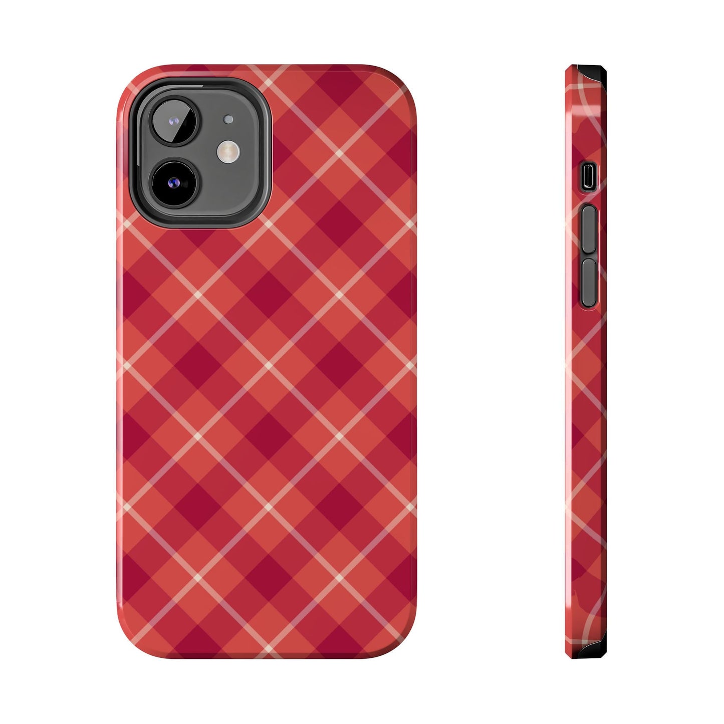 Red Plaid Crisscross – iPhone Series Case - BOGO Cases