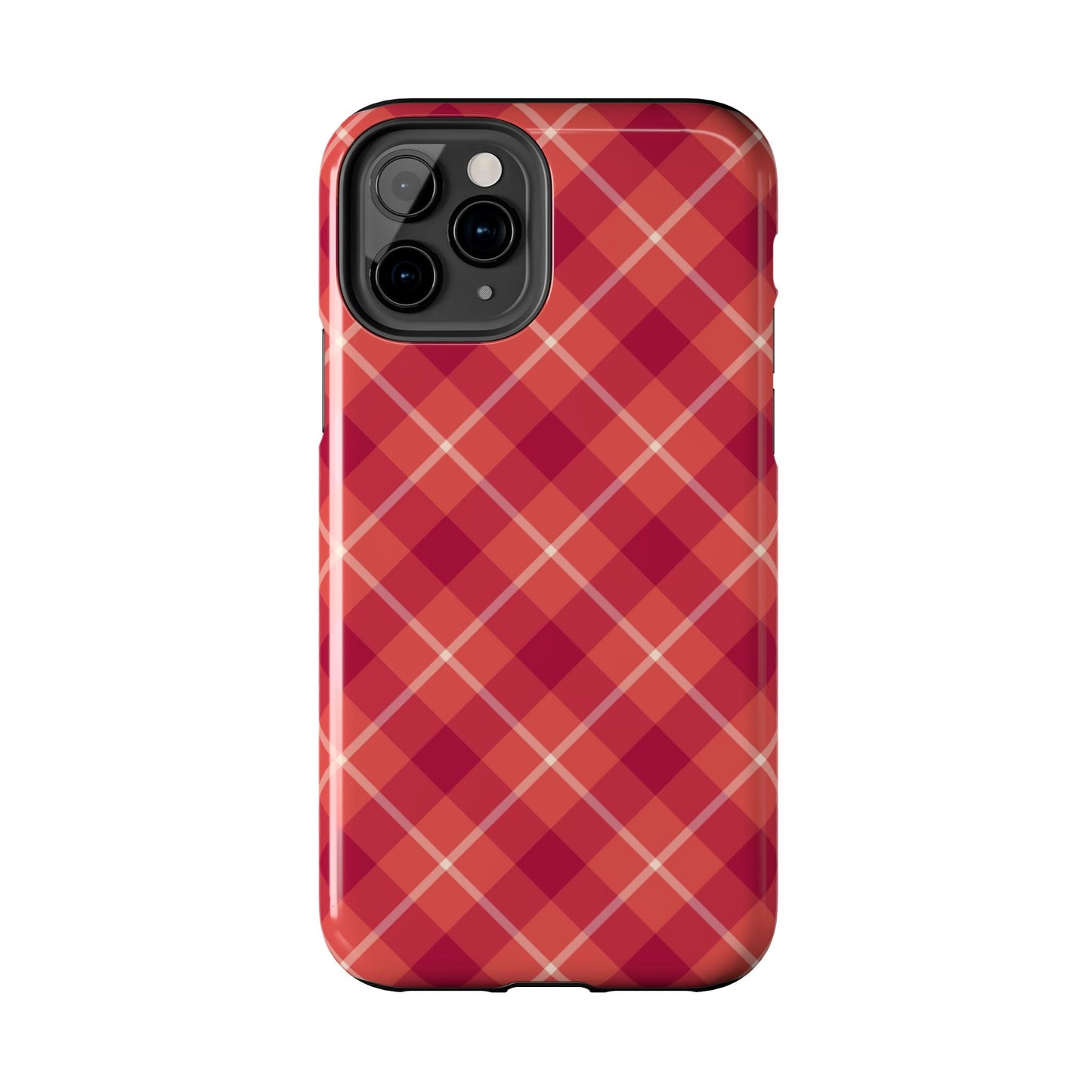 Red Plaid Crisscross – iPhone Series Case - BOGO Cases