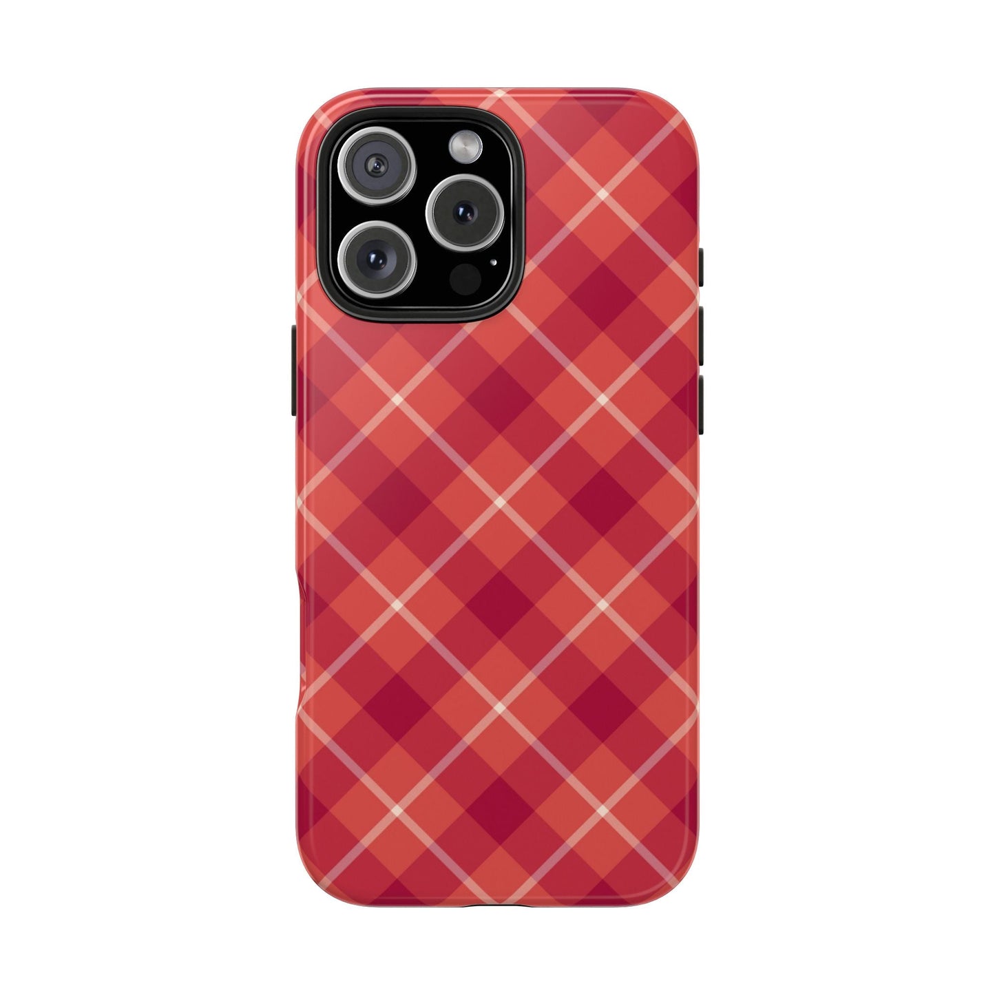 Red Plaid Crisscross – iPhone Series Case - BOGO Cases